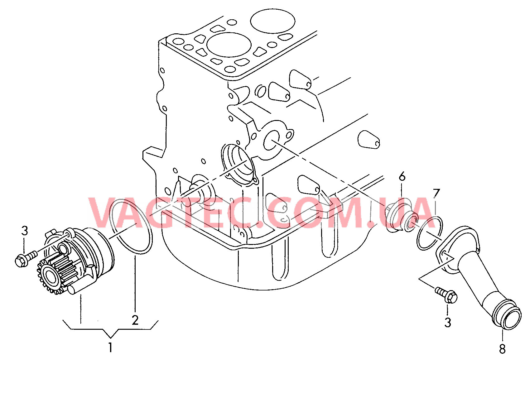 Насос системы охлаждения  для AUDI A3 2006