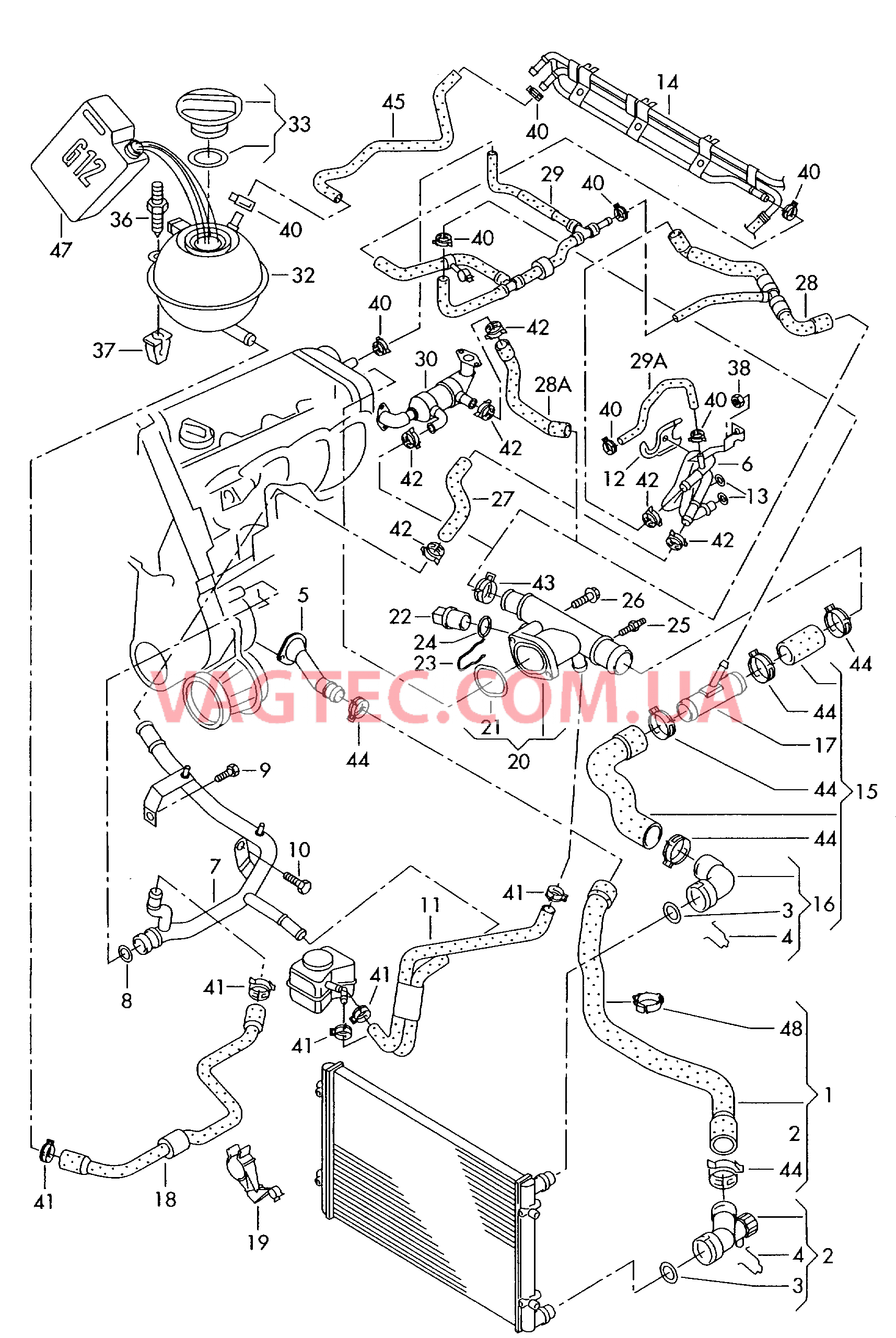 Шланги ОЖ и трубки Бачок, компенсационный  для SKODA Roomster 2006