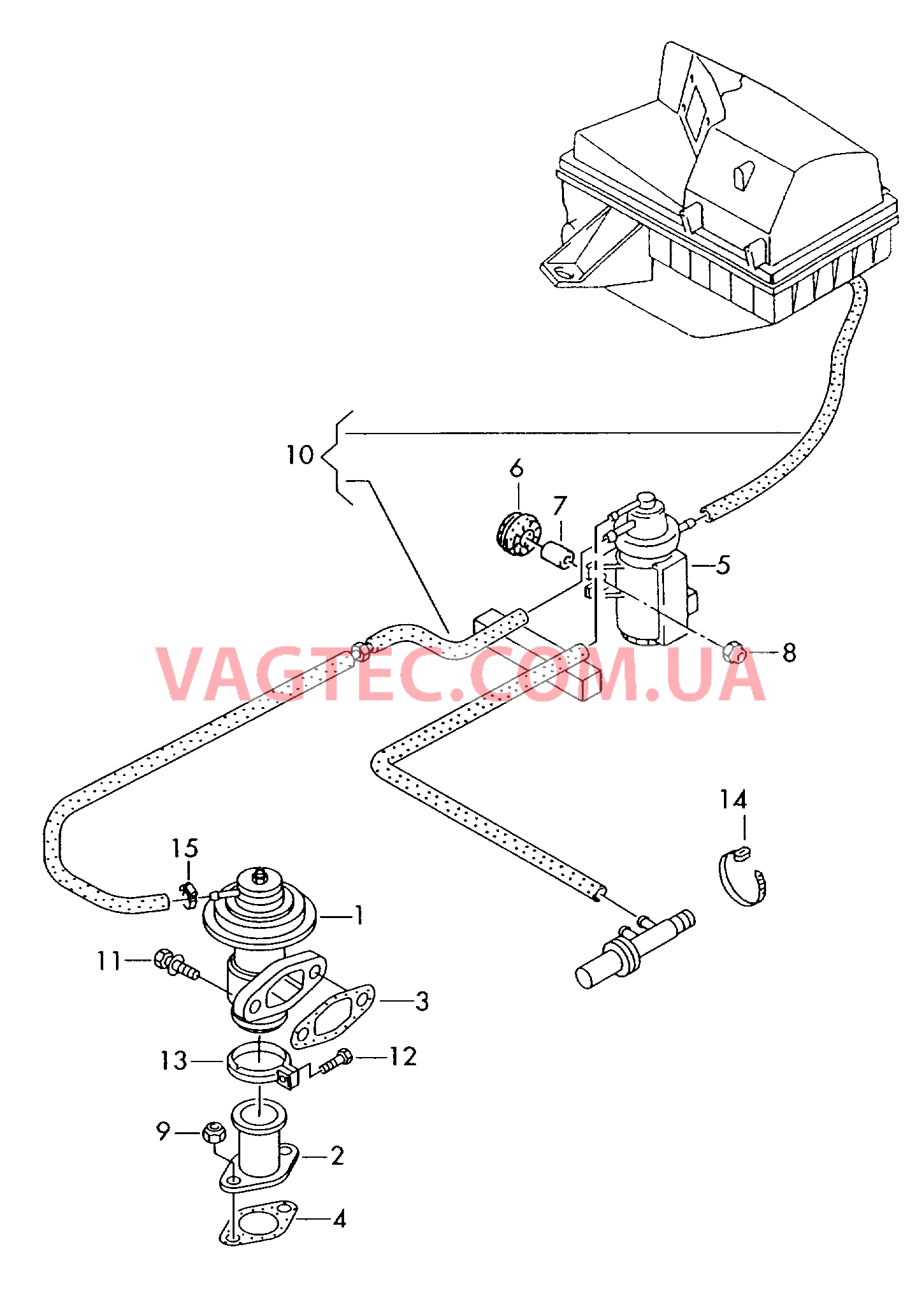 Вакуумная система Рециркуляция ОГ  для SEAT CO 2006