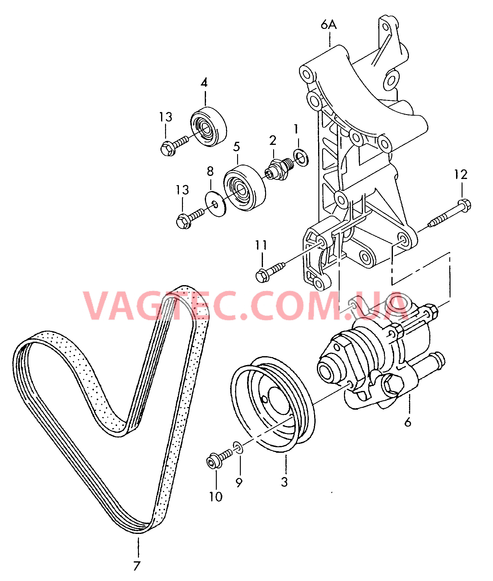 Крыльчатый насос для ГУРа  для SEAT Arosa 2000