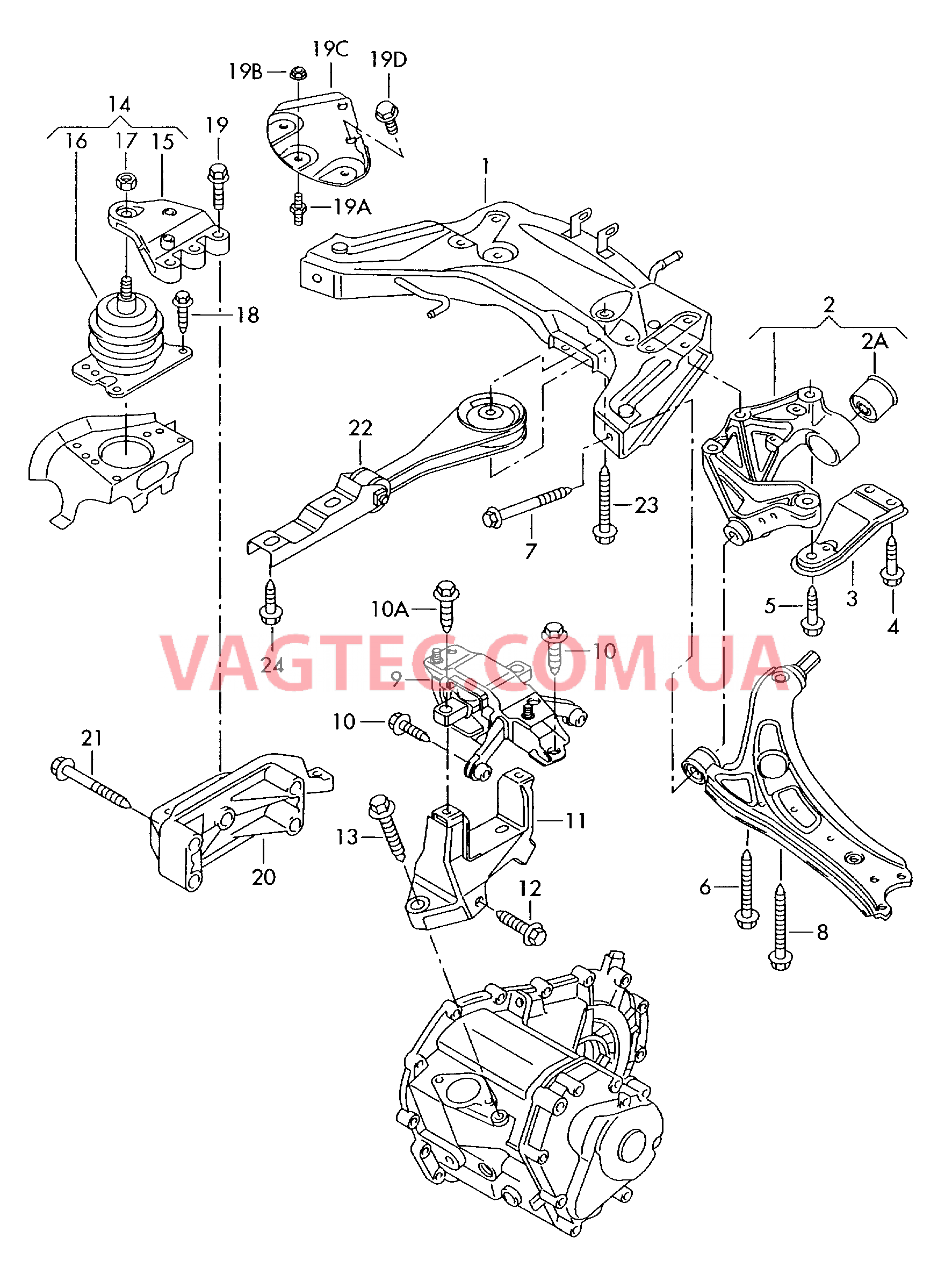 Детали крепления для двигателя и КП  см. панель иллюстраций:   F             >> 6L-8-200 000* F 6L-8-200 001>>* для SEAT Ibiza 2008