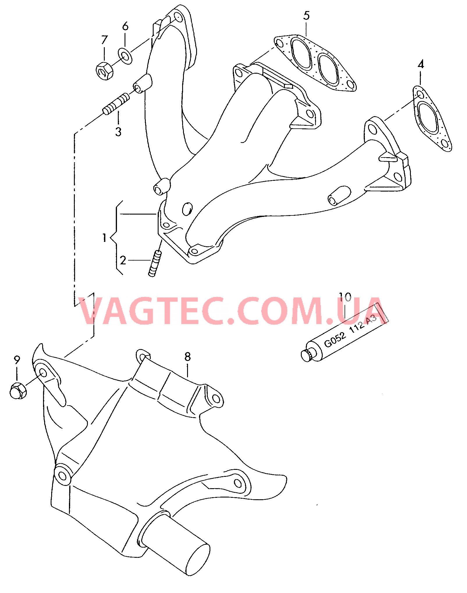 Выпускной коллектор  для SKODA Octavia 2005