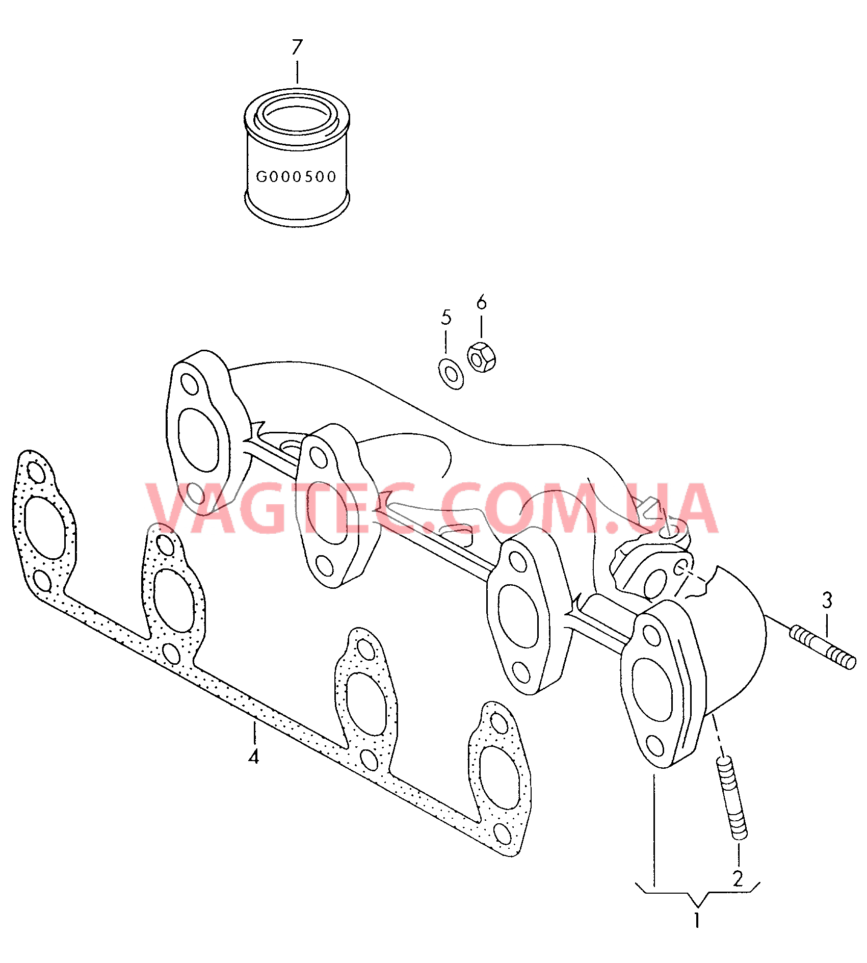 Выпускной коллектор  Выпускной коллектор с турбонагнетателем   см. панель иллюстраций:  для SEAT Ibiza 2009