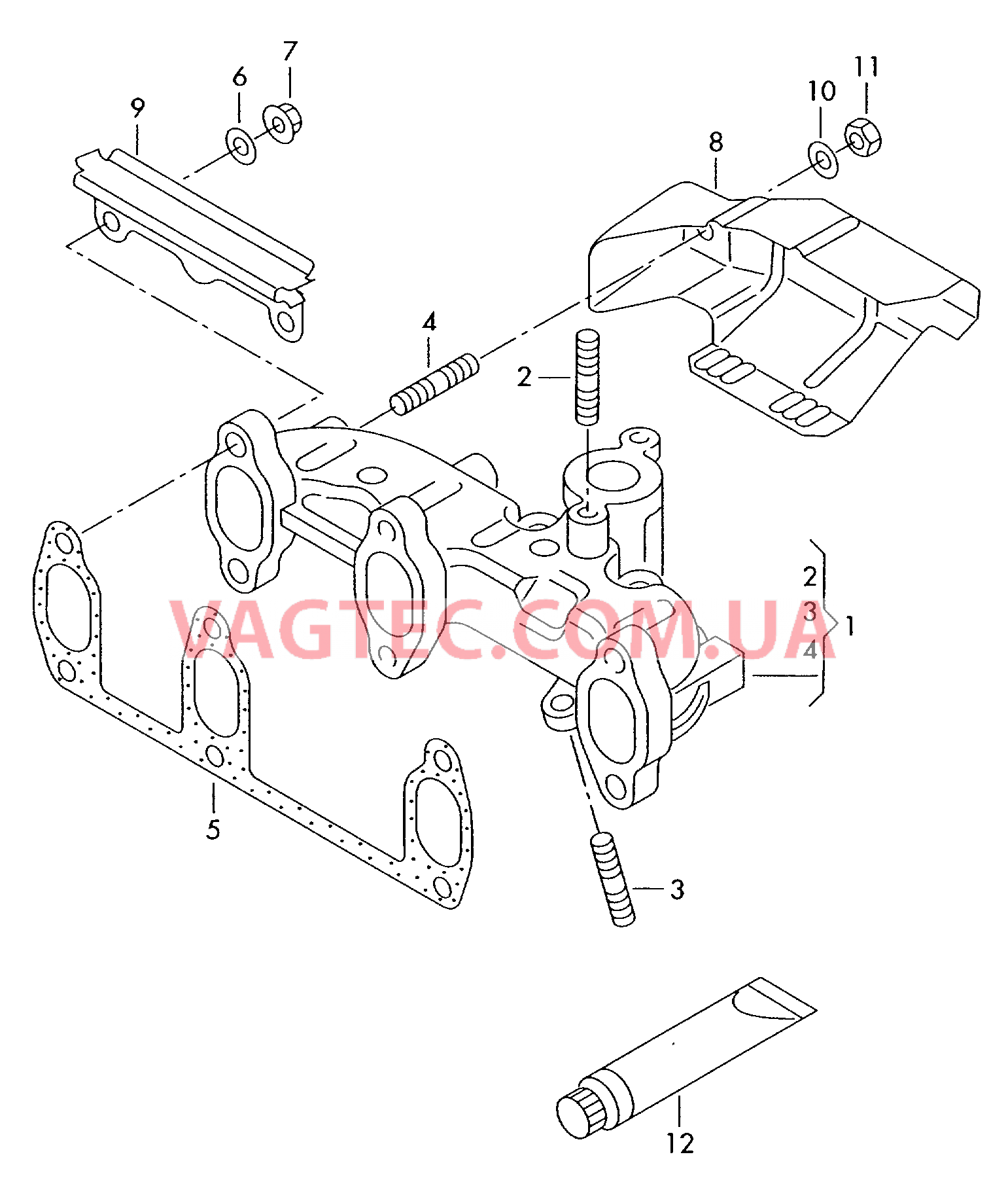 Выпускной коллектор  для AUDI A2 2003