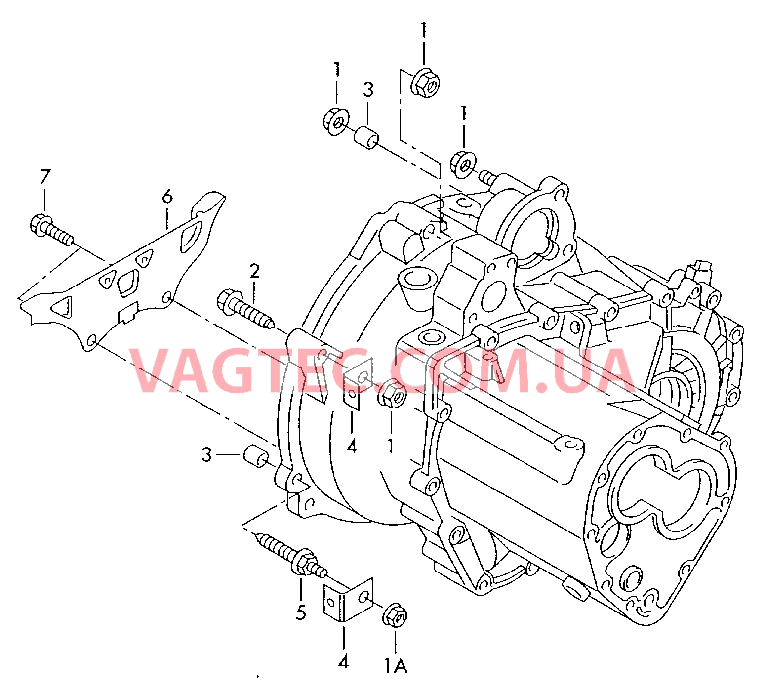 Детали крепления для двигателя и КП  для 5-ступ. механической КП  для SKODA Fabia 2001