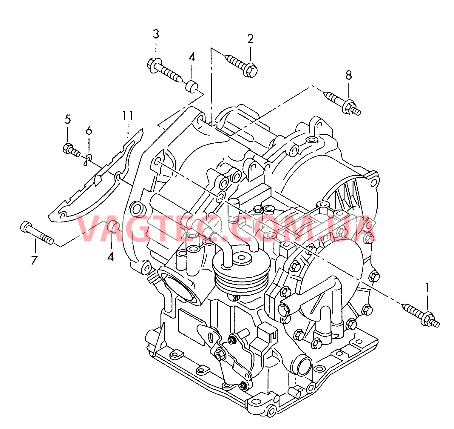Детали крепления для двигателя и КП  для 4-ступенчатой АКП  для SEAT Ibiza 2010