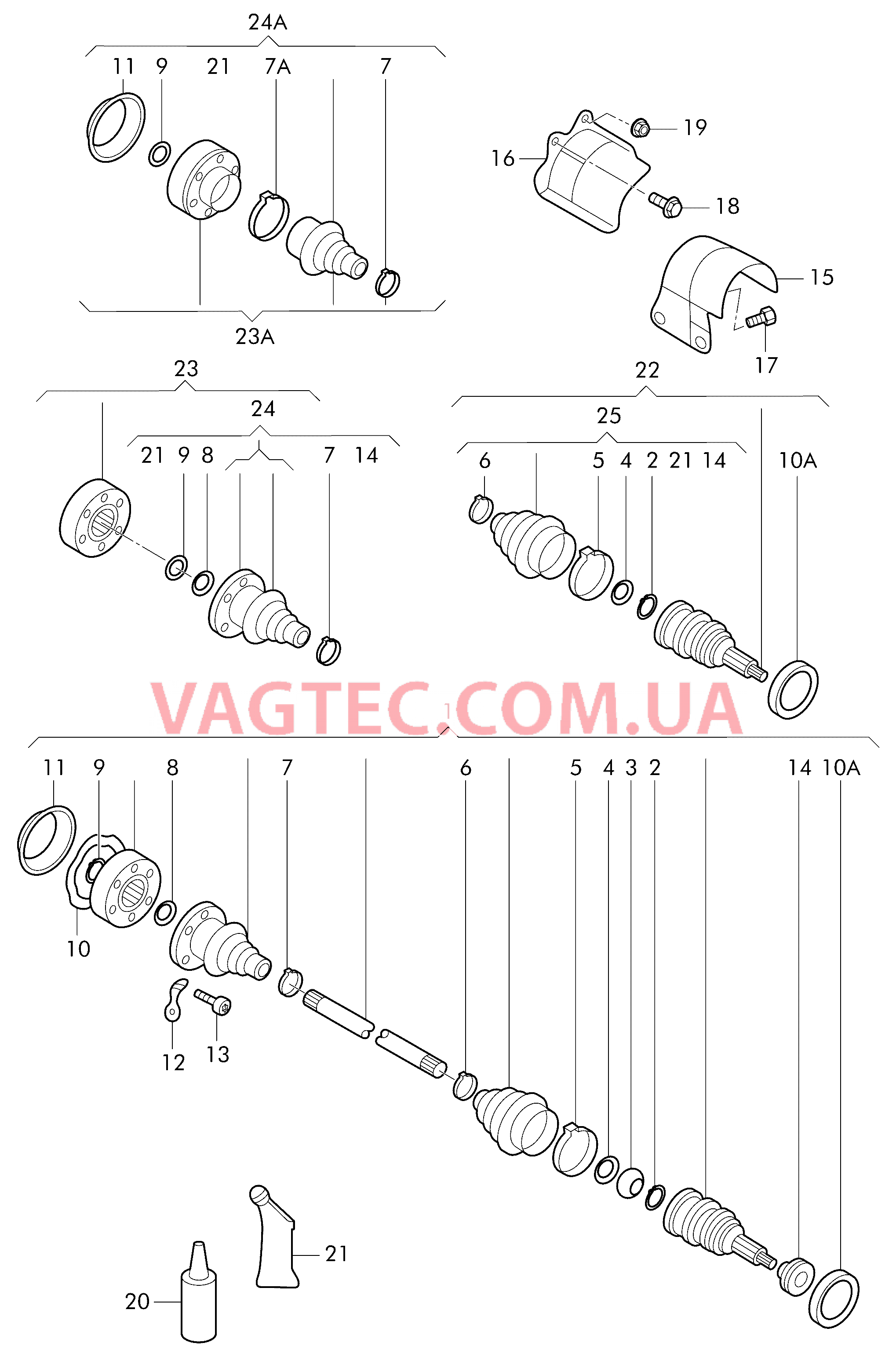 Приводной вал для механической КП  для VOLKSWAGEN POCC 2008