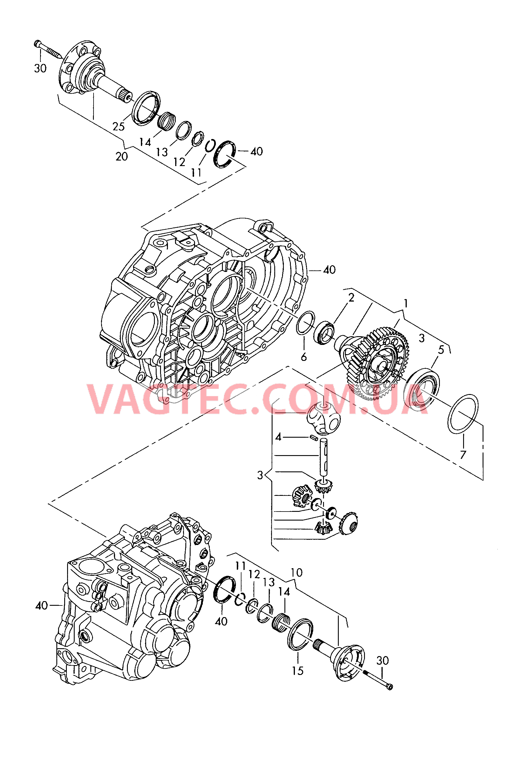 Дифференциал Ведомое колесо 6-ступ. механическая КП  для SKODA Octavia 2005