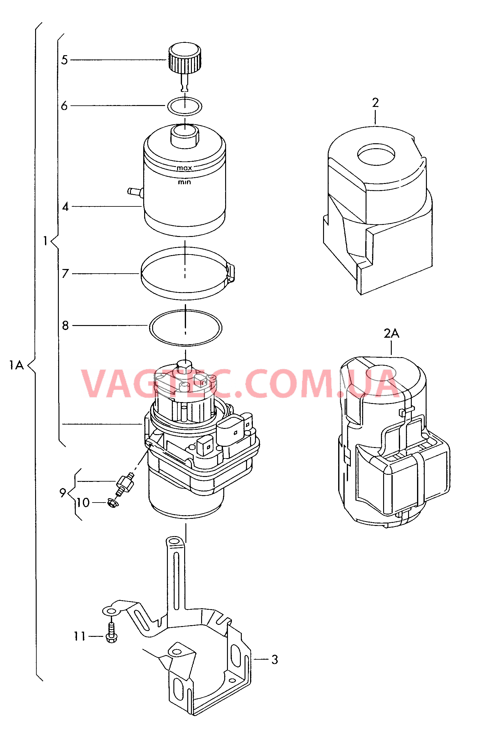 Гидравлический насос Резервуар для масла  для VOLKSWAGEN POCC 2008