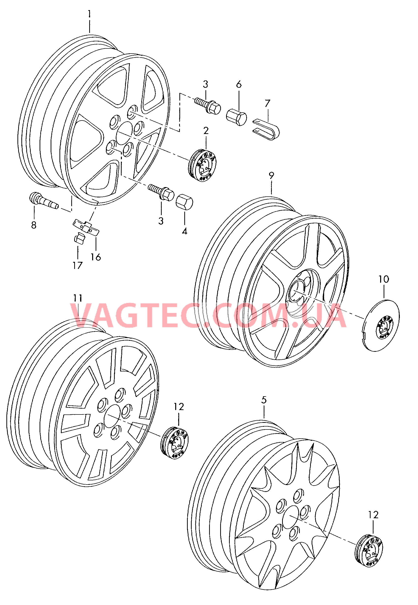 Алюминиевый диск  для SKODA Fabia 2000