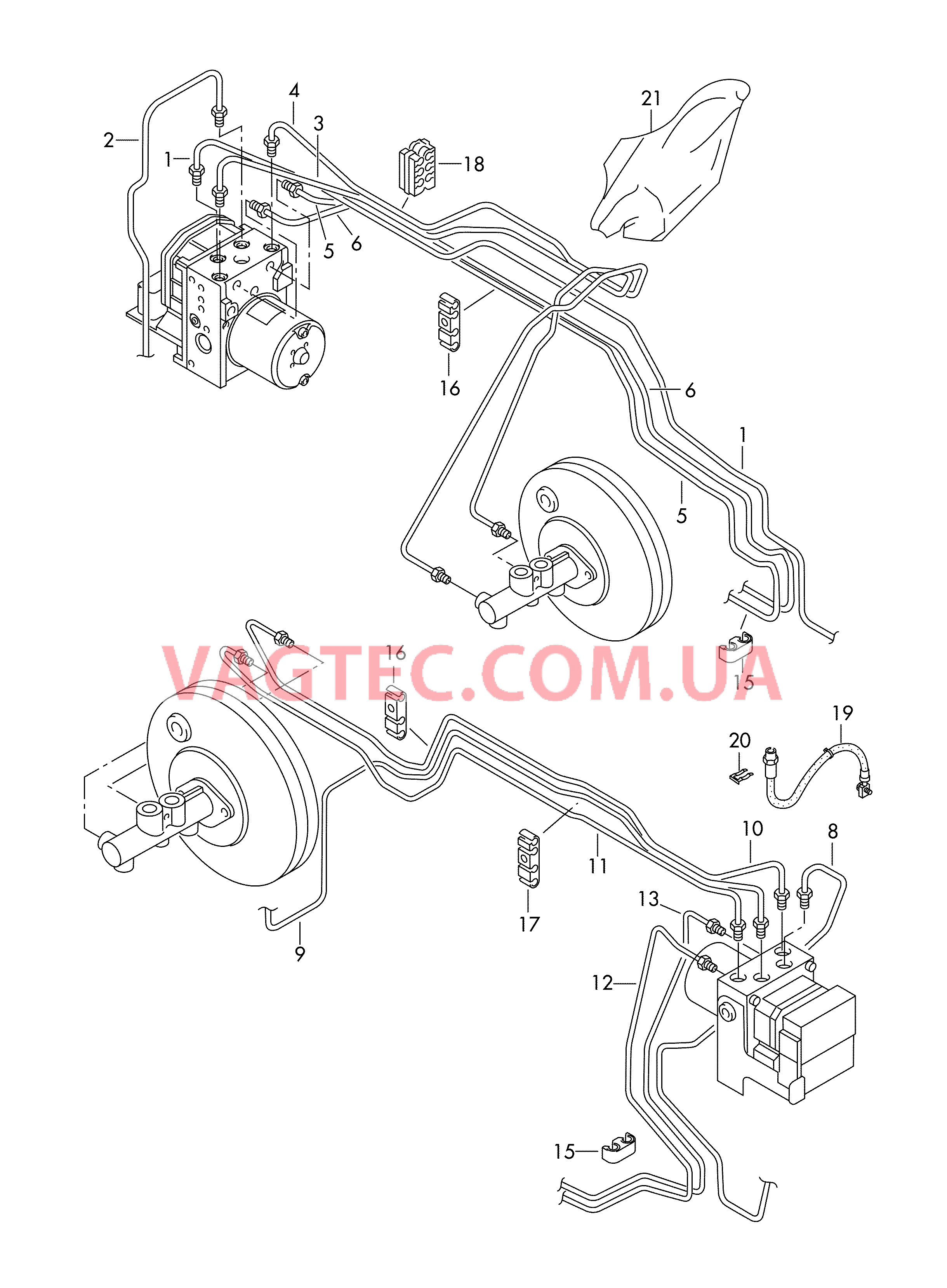 Тормозная трубка для а/м с антиблокировочной системой тормозов        -ABS- F 6Y-4-113 397>> для SKODA Fabia 2003