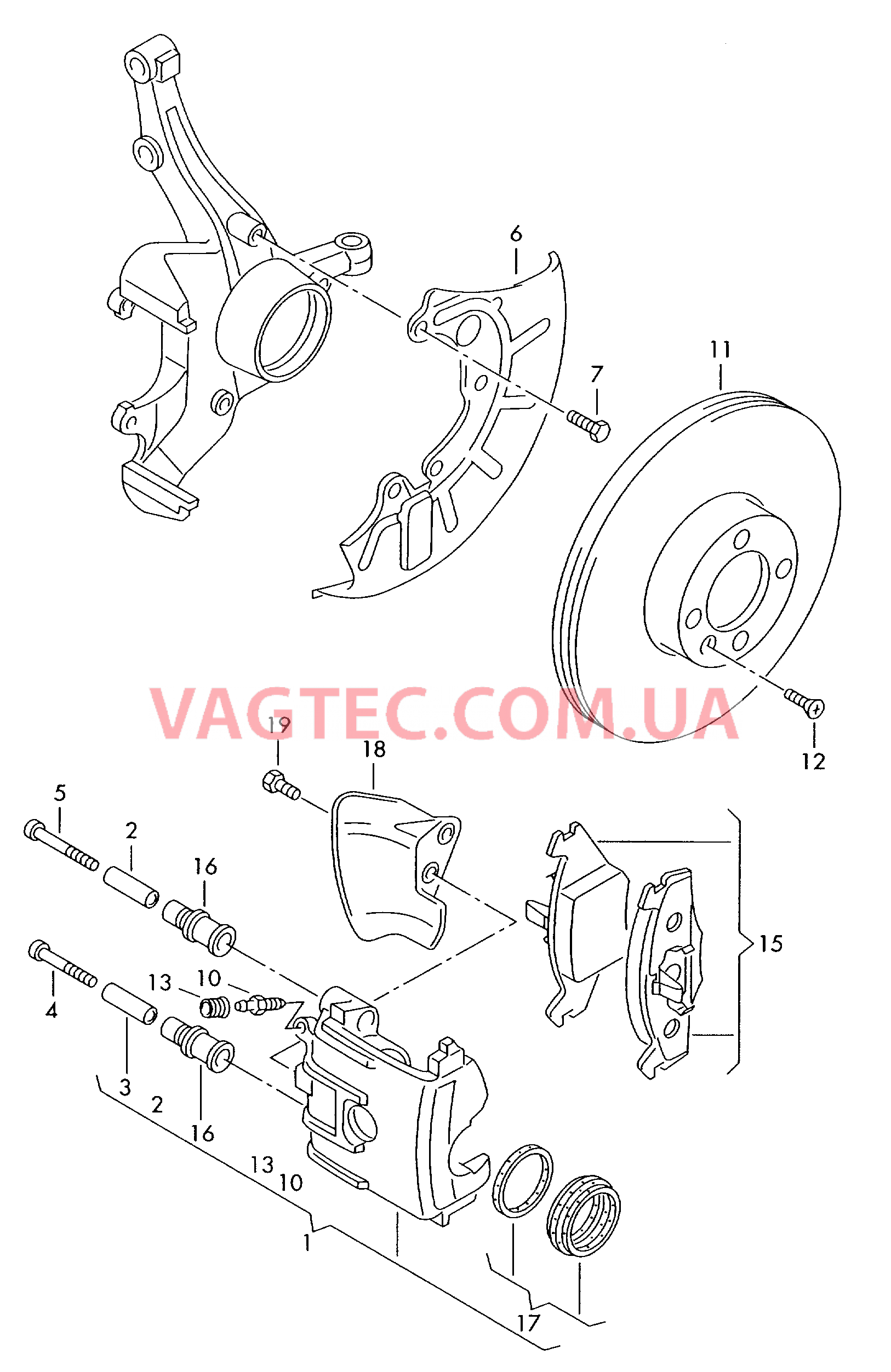 Дисковые тормоза  для VOLKSWAGEN Polo 2003