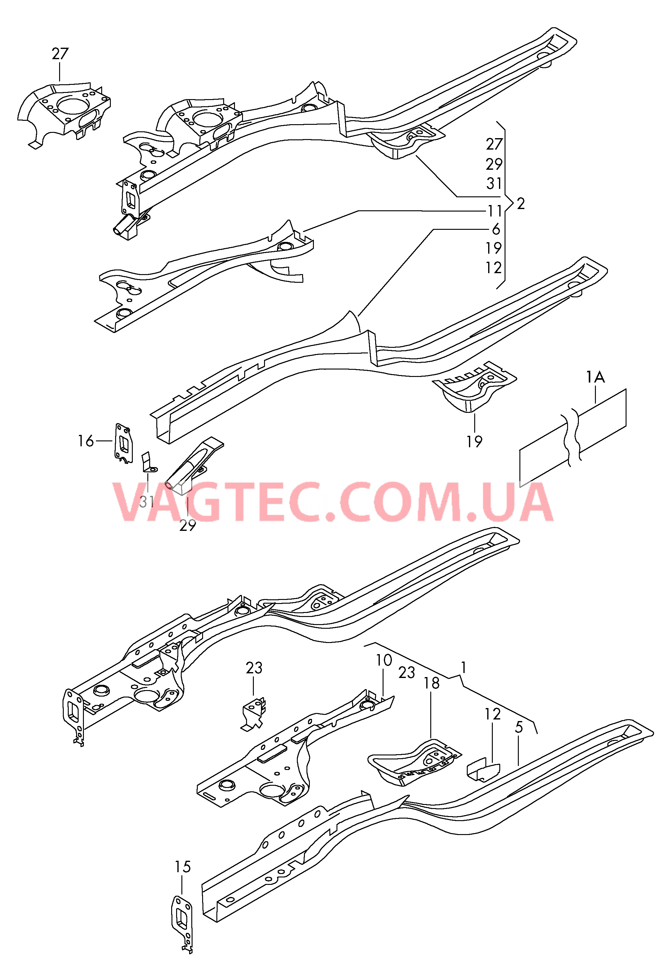 Лонжерон  для VOLKSWAGEN Polo 2017-1