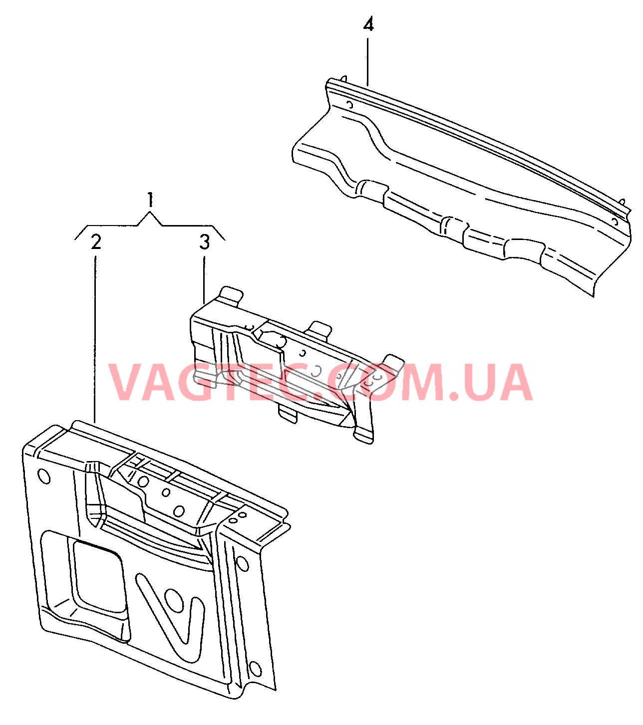 Пол багажника Задняя панель Cтенка задняя  для SKODA Fabia 2001