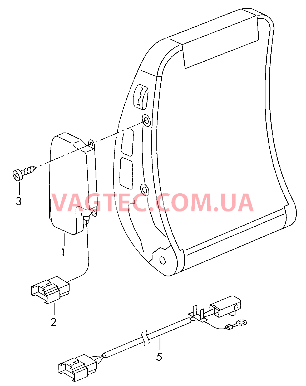 Модуль боковой подушки безоп.  для VOLKSWAGEN Bora 2005