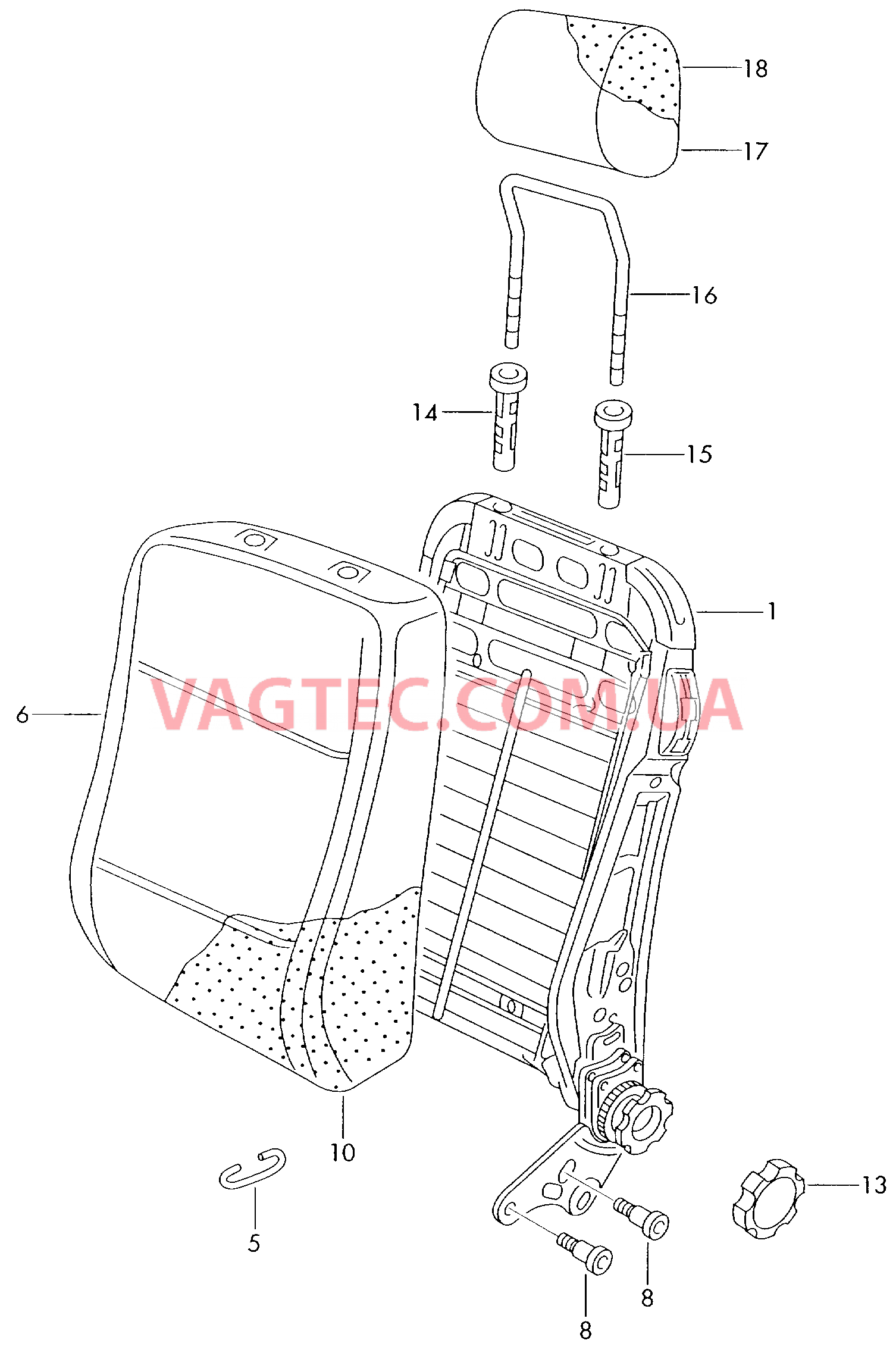 Cпинка Подголовник  для SKODA Fabia 2002