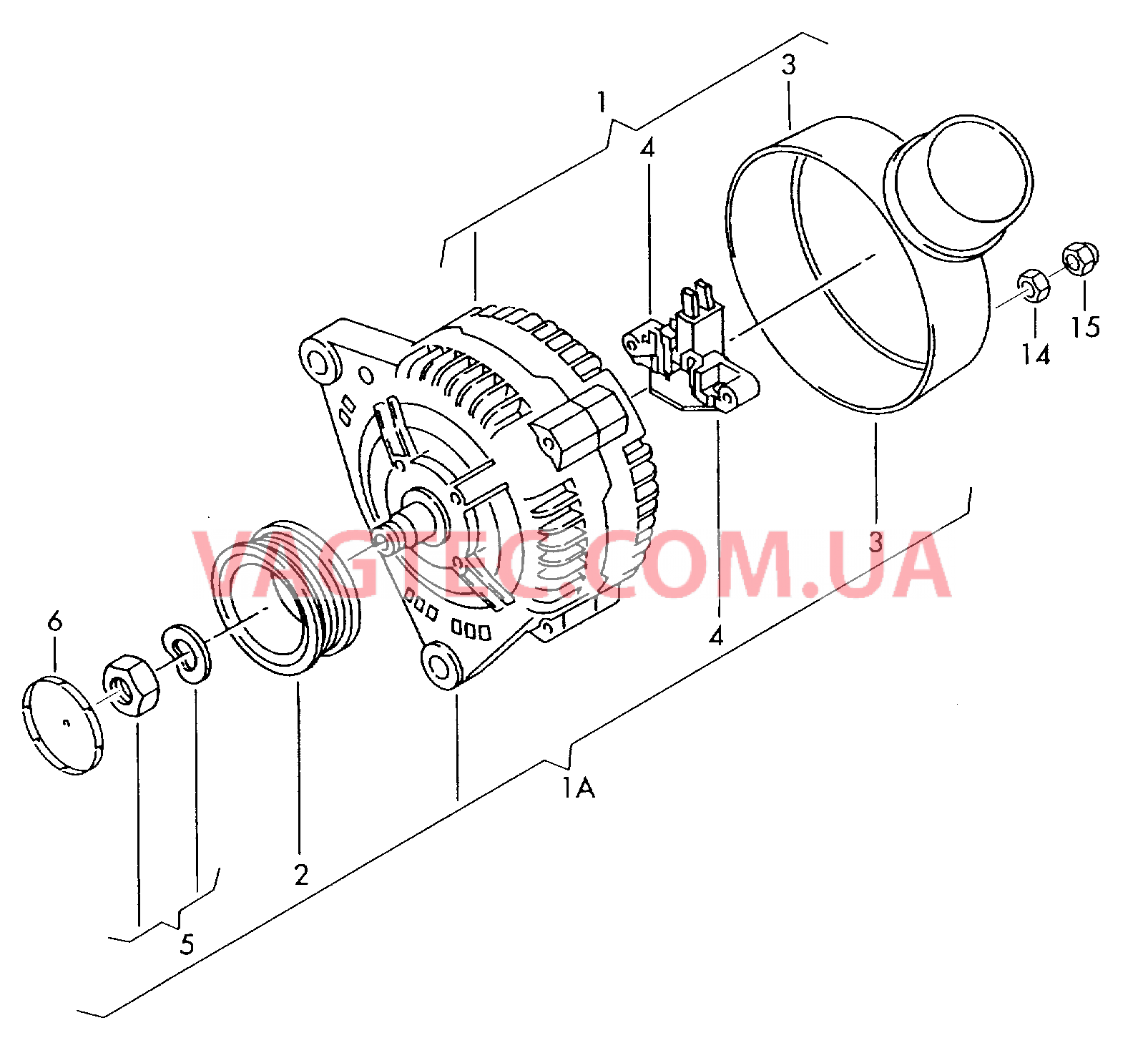 Генератор и детали не в сборе  для VOLKSWAGEN Sharan 2003