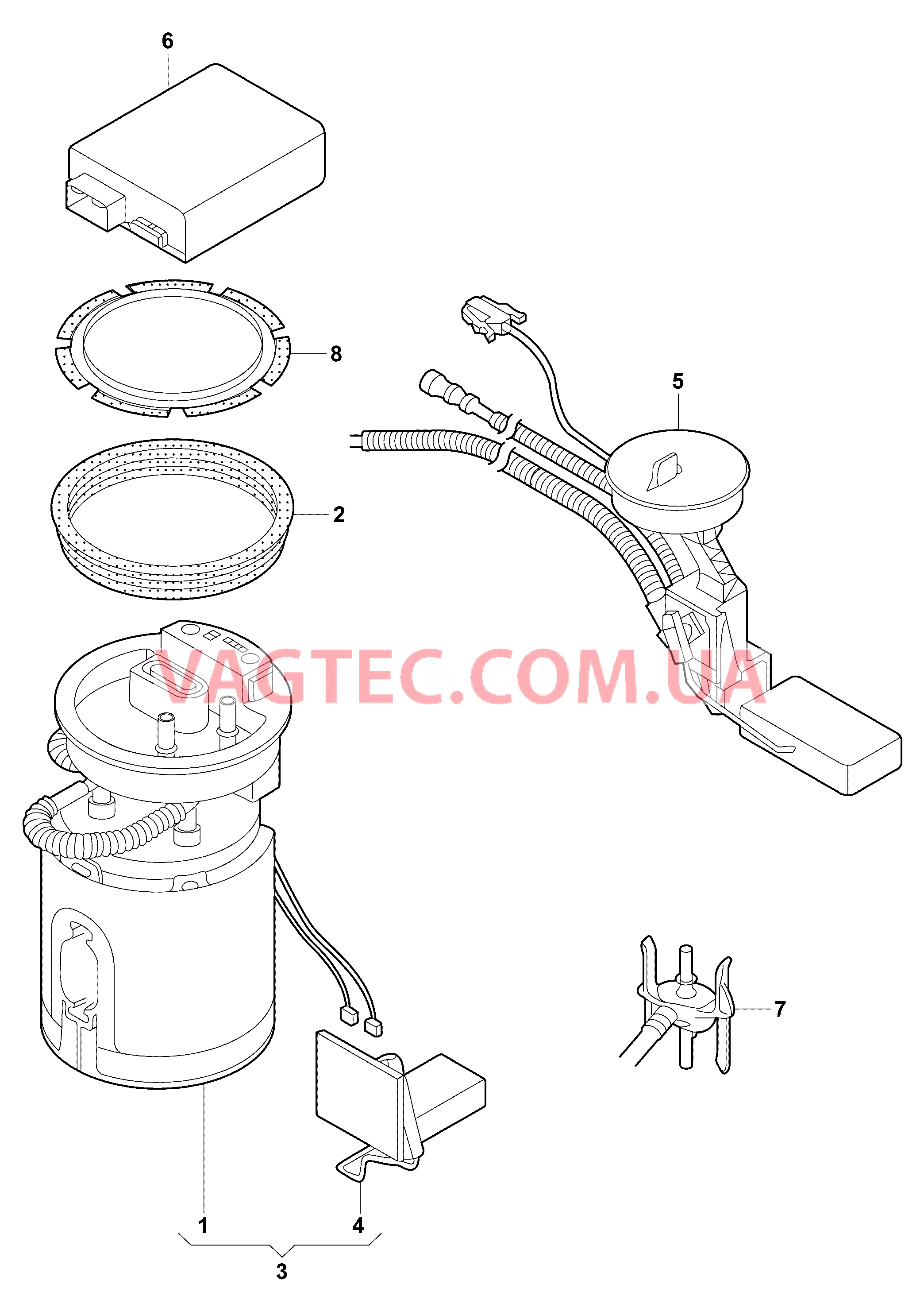 Модуль подачи топлива и датчик уровня топлива .  для SEAT CO 2001