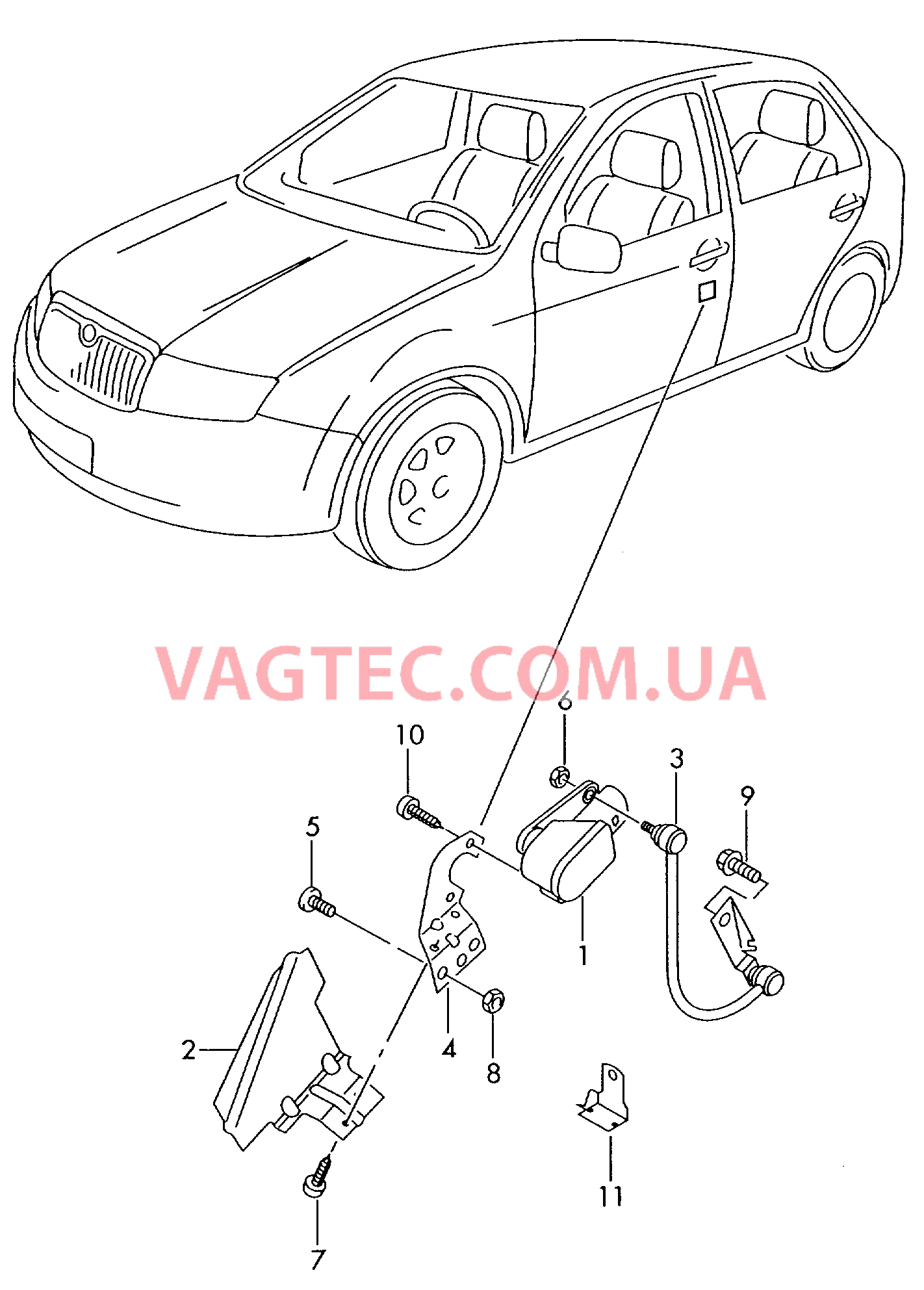Регулятор угла наклона фар для а/м с автоматическим корректором фар  для SEAT Ibiza 2002-1
