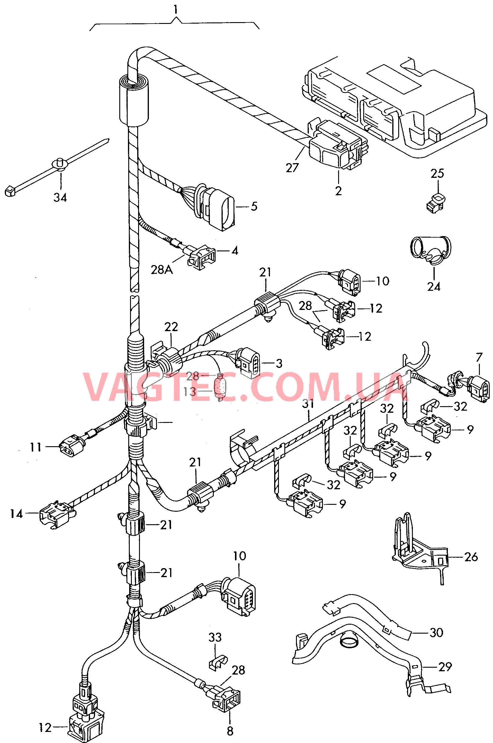 Жгут проводов для двигателя  для SEAT Ibiza 2002-1