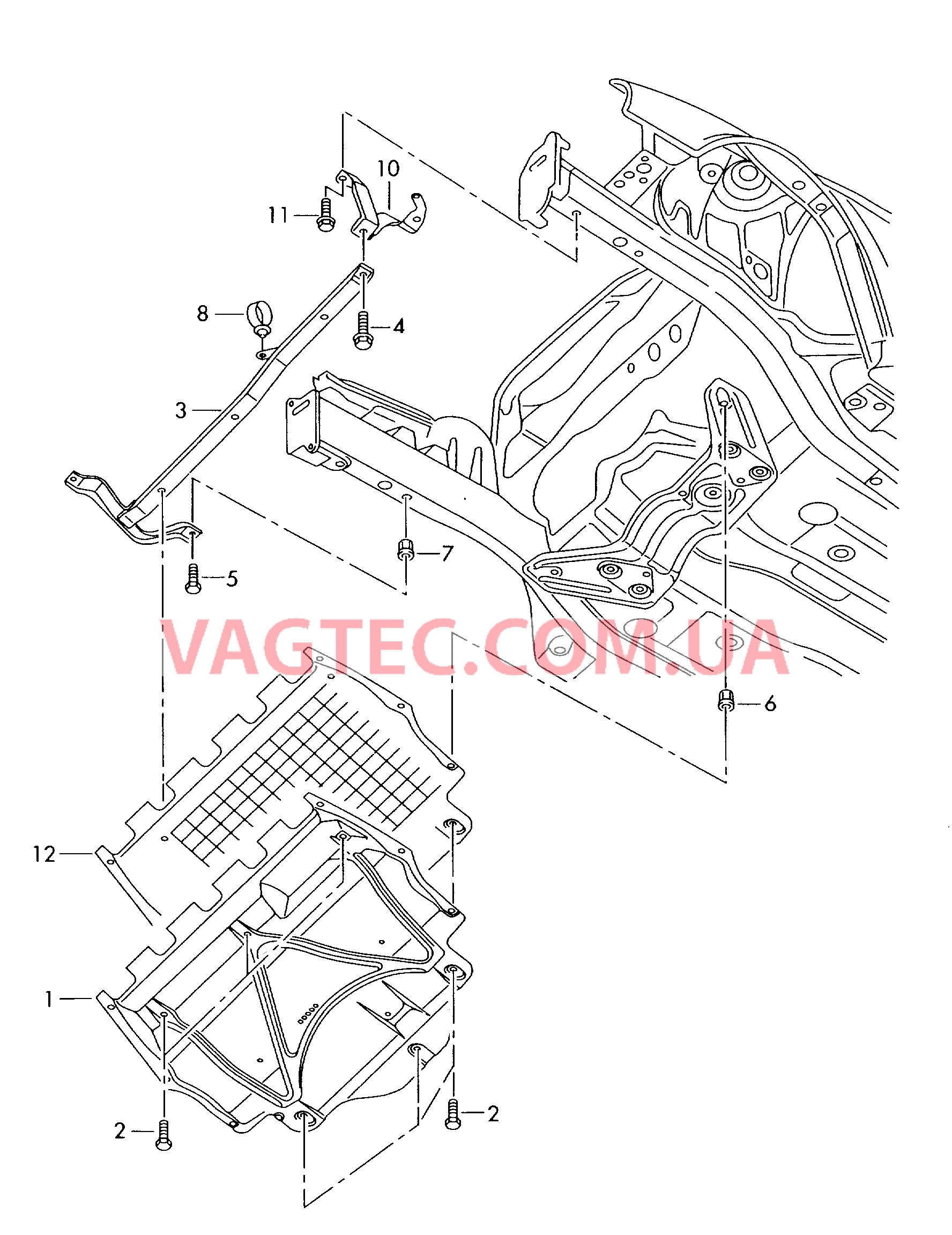 Защита картера двигателя  для SKODA Fabia 2005