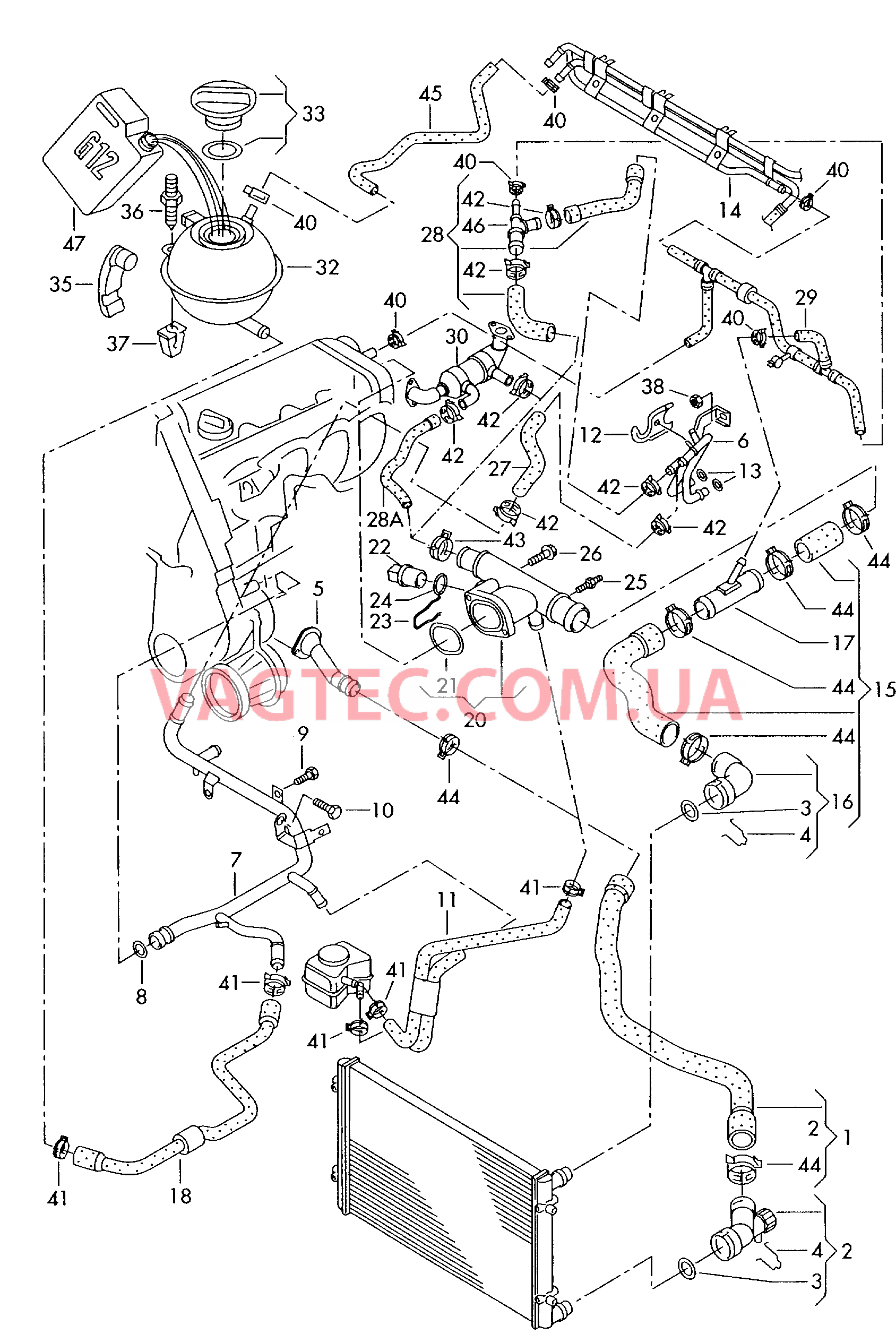 Шланги ОЖ и трубки  для SKODA Roomster 2008