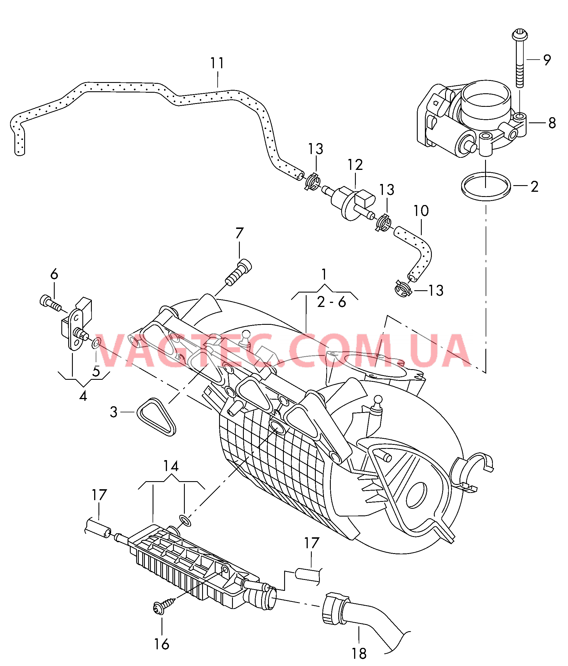 Cистема впуска воздуха  для SEAT Toledo 2007