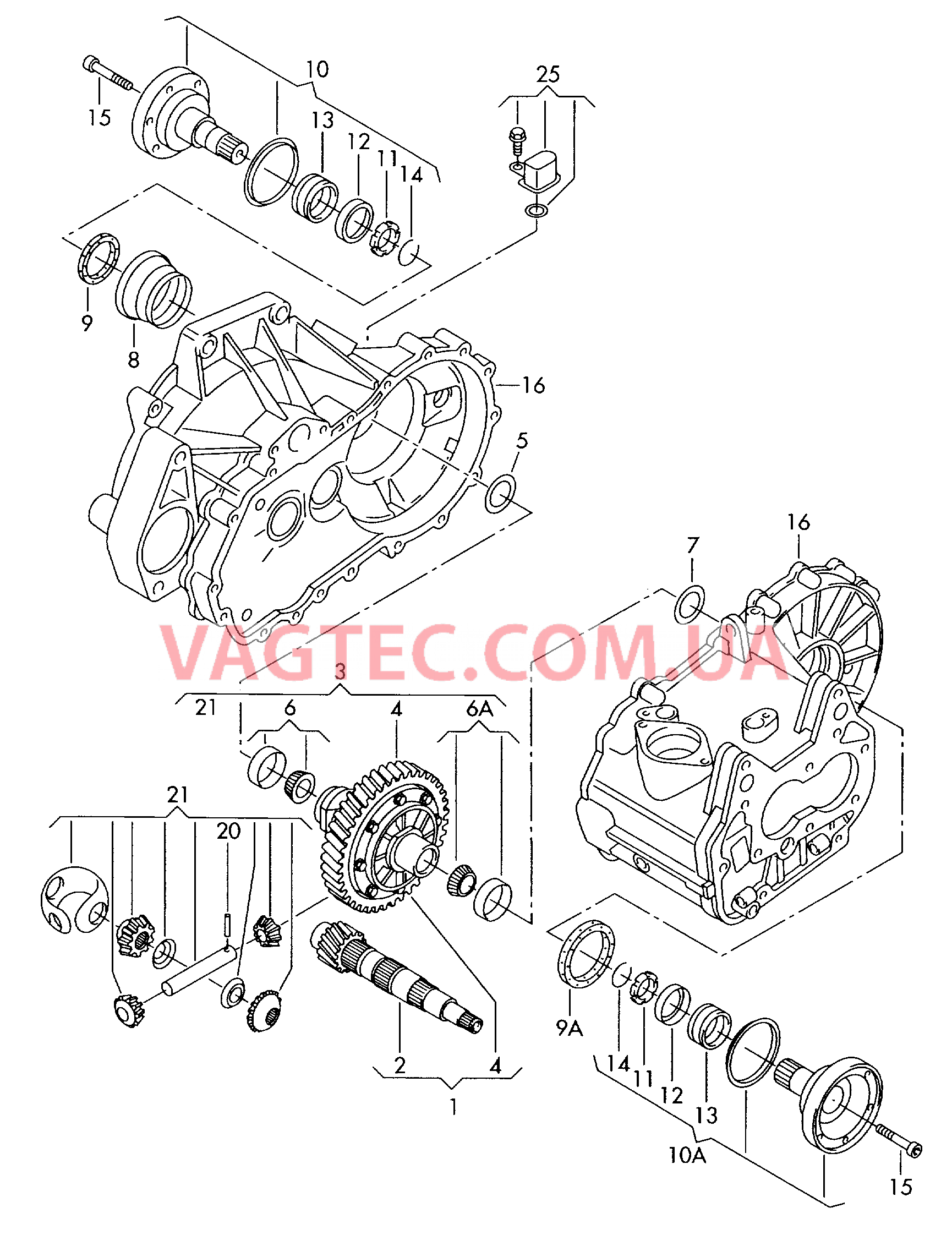 Дифференциал Агрегат, приводной для 5-ступ. механической КП  для SEAT CO 2003