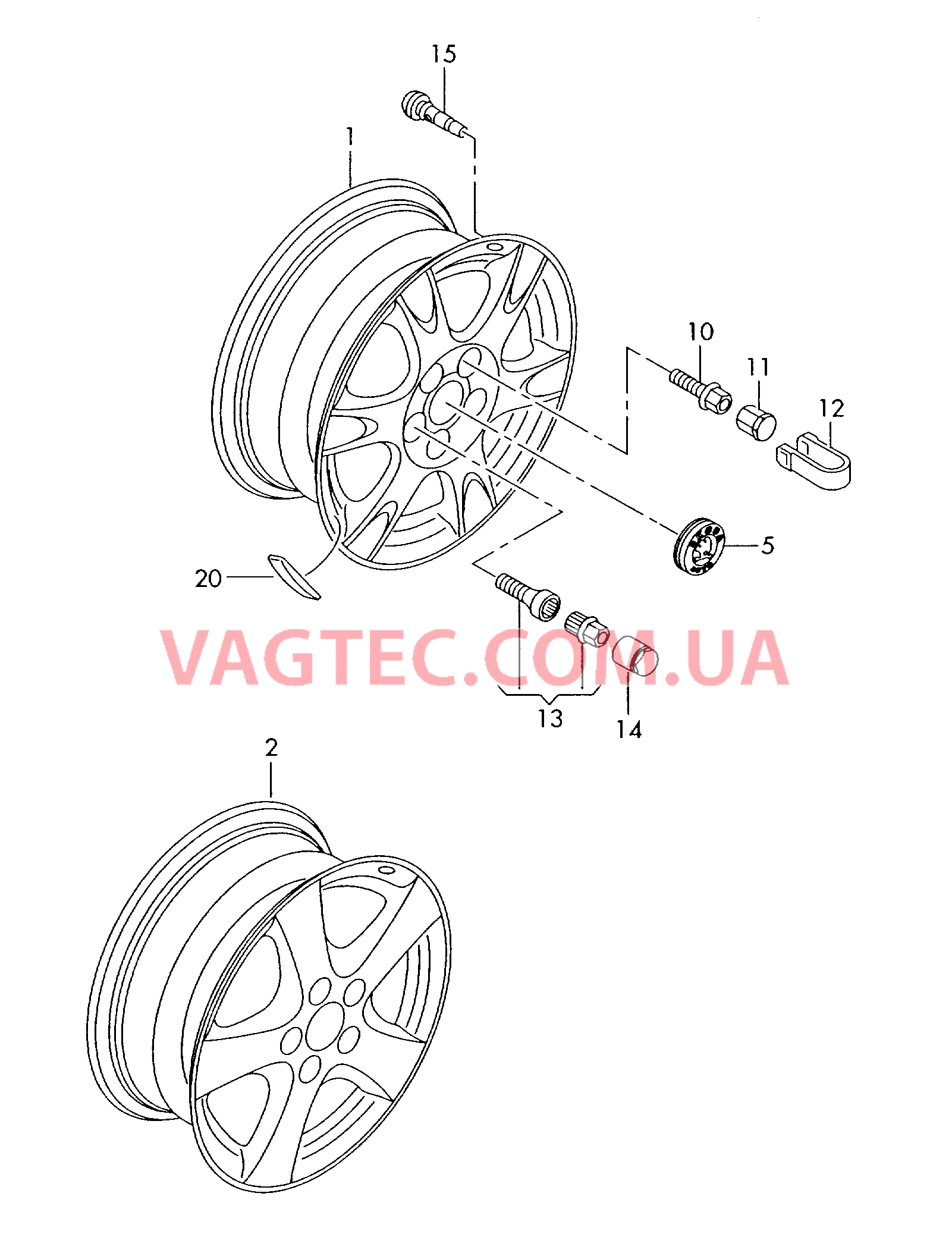 Алюминиевый диск  для SKODA Fabia 2007