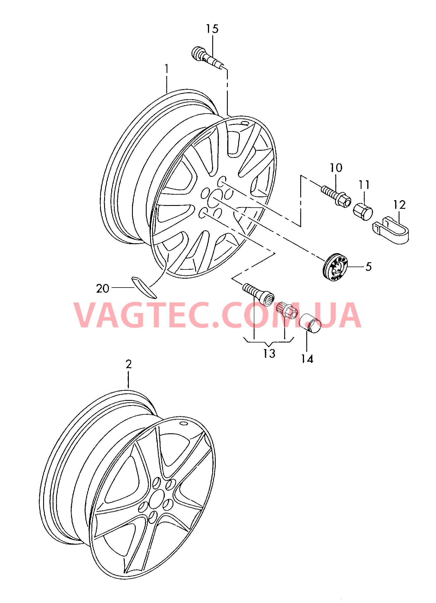 Алюминиевый диск  для SKODA Fabia 2006