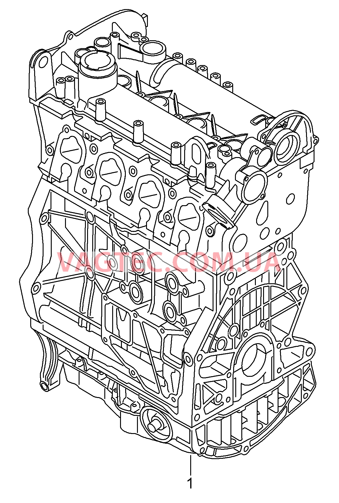 Двигатель с ГБЦ  для VOLKSWAGEN Jetta 2016