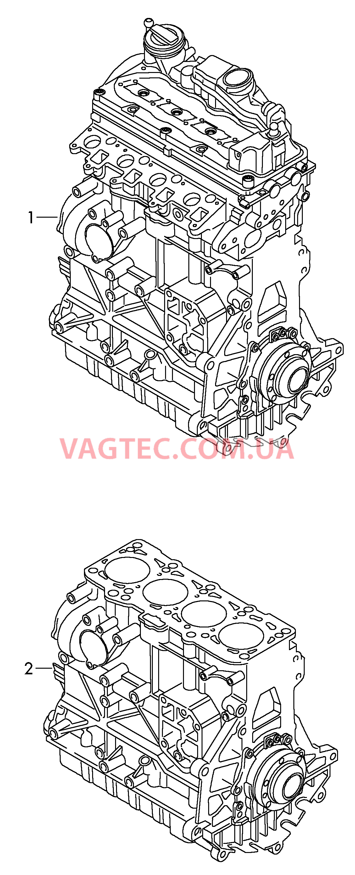 Двигатель с ГБЦ Блок цилиндров в сборе  для VOLKSWAGEN Beetle 2015