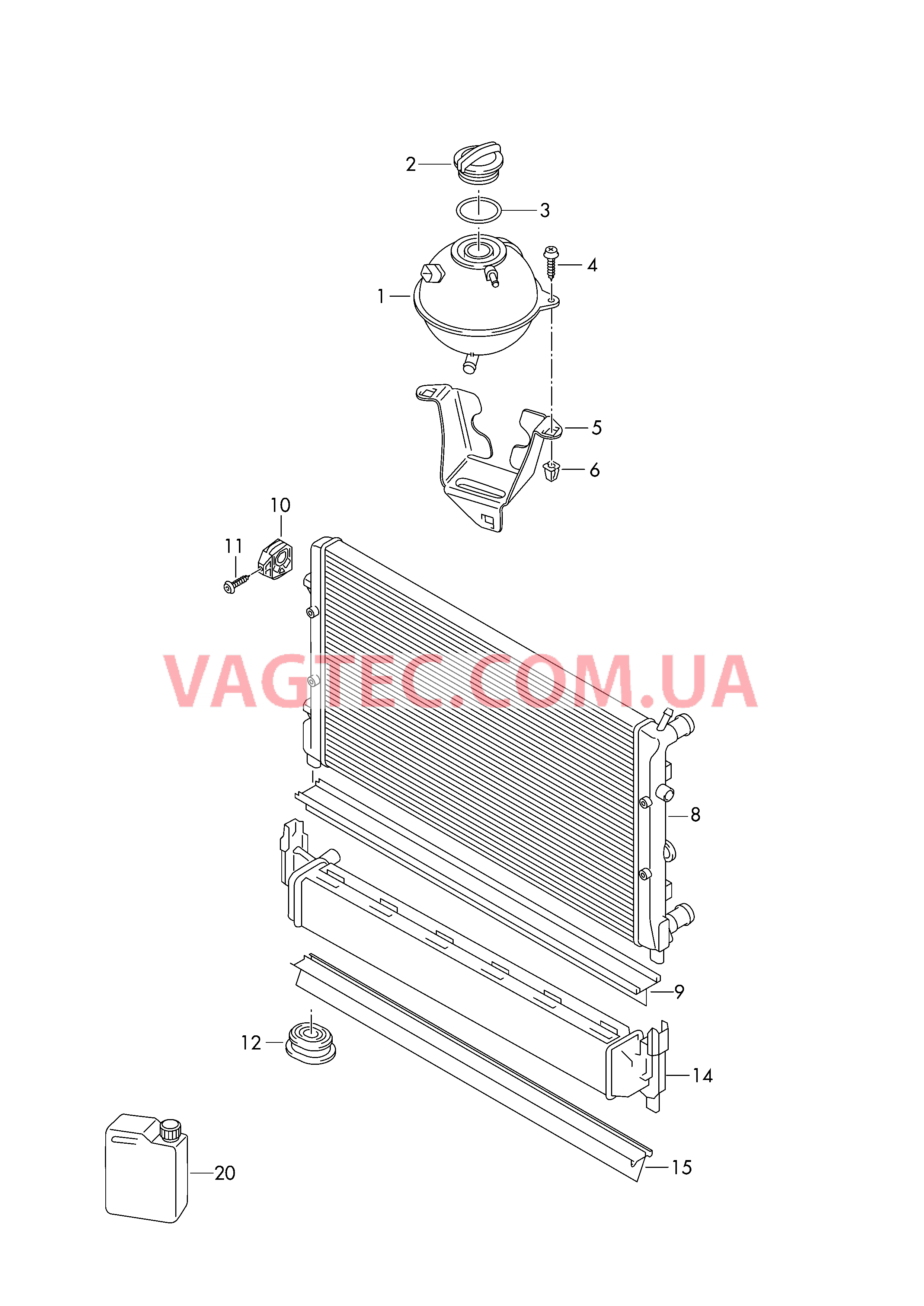 Радиатор охлаждающей жидкости Расширительный бачок  для SEAT Toledo 2018