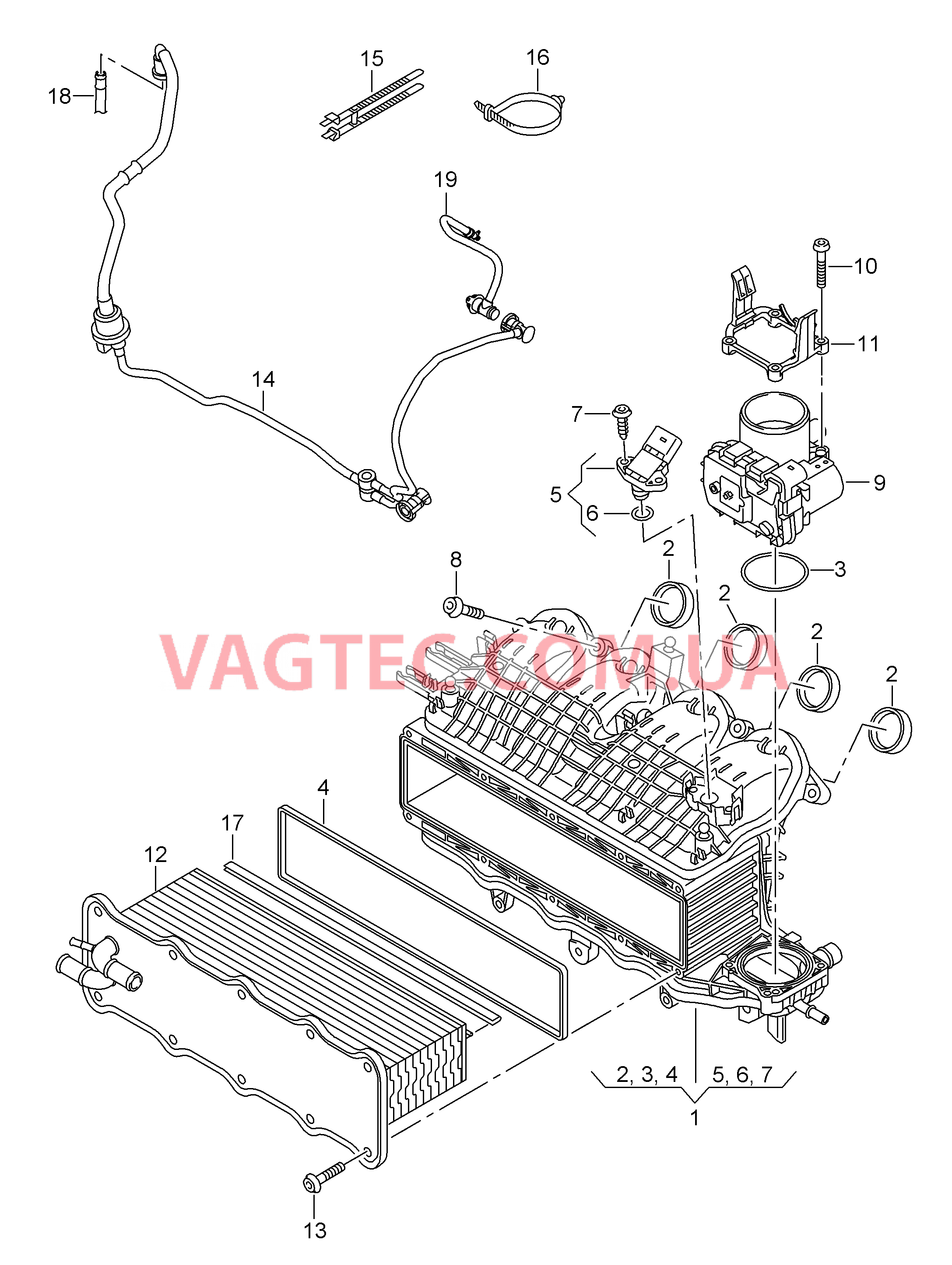 Cистема впуска воздуха  для VOLKSWAGEN Jetta 2019-2