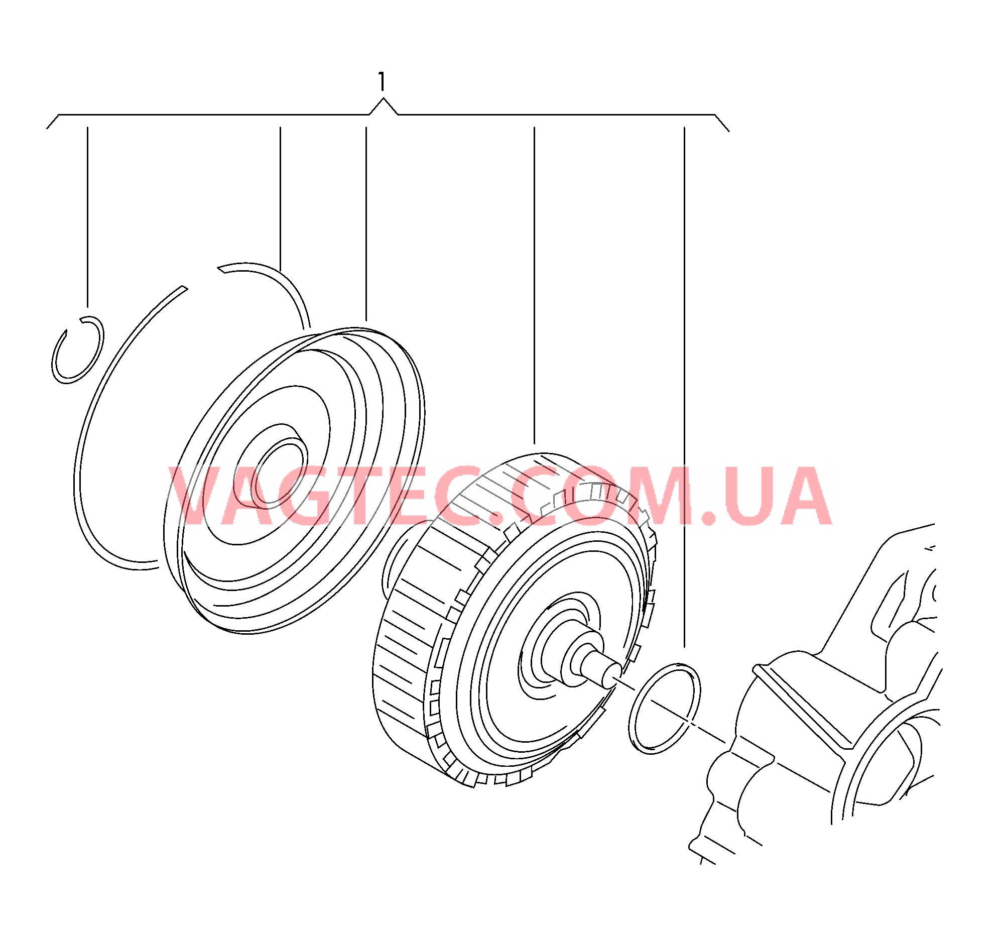 Cцепление/муфта для 6-ступ. КП DSG  для VOLKSWAGEN GOLF 2005-1