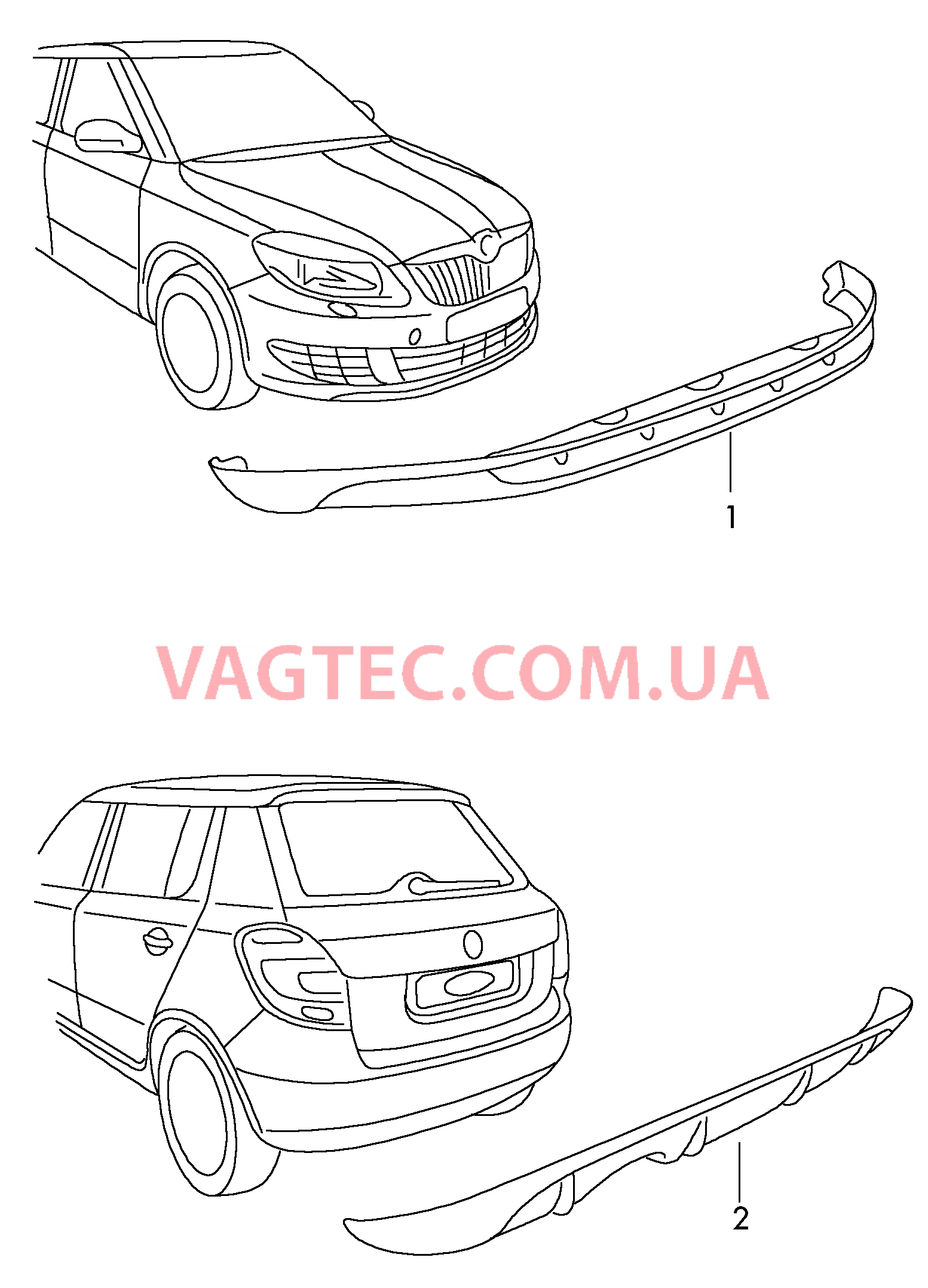 Комплекты спортив. шасси  для SKODA Fabia 2008-2