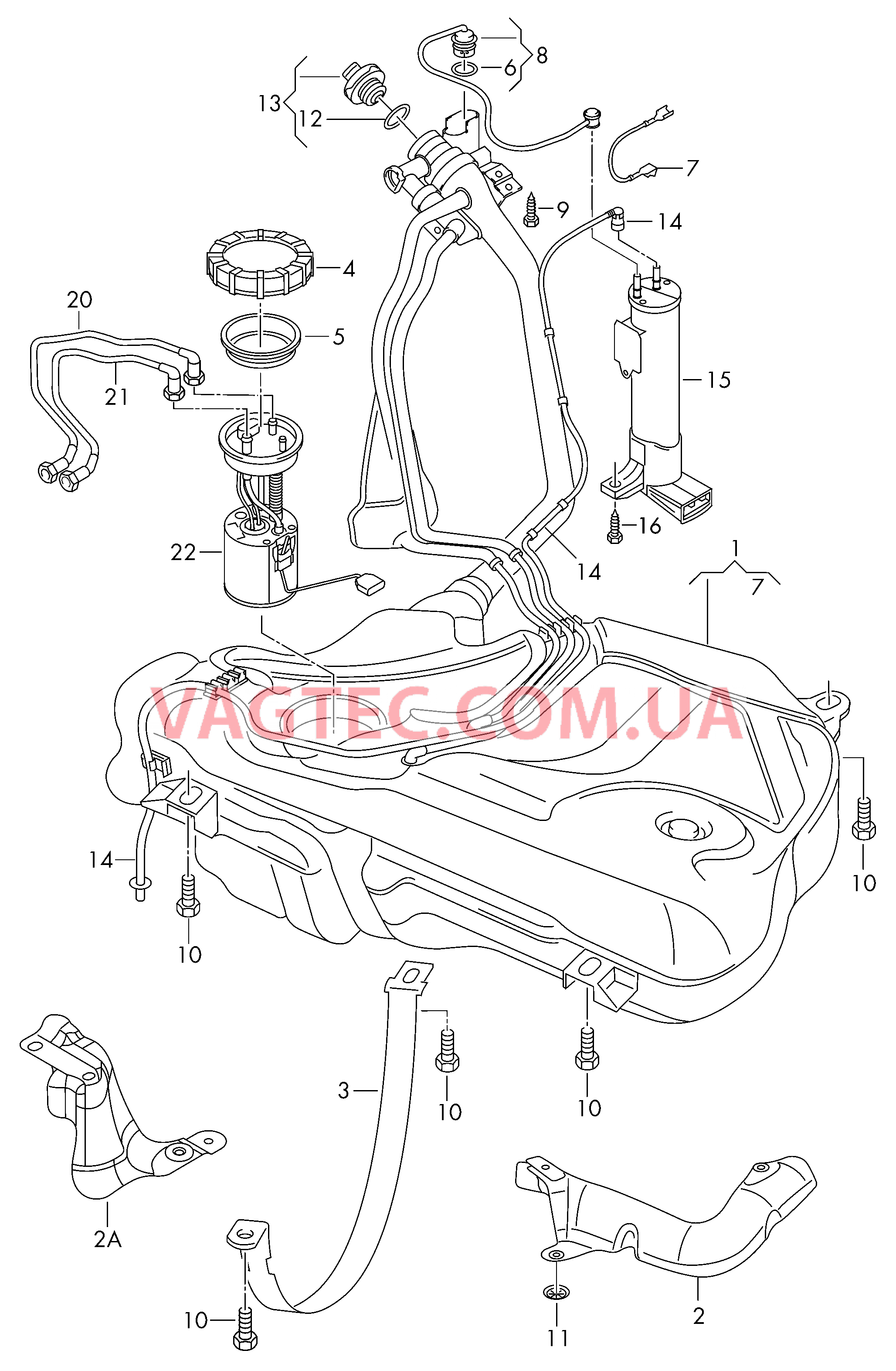 Бак, топливный Запорный аварийный клапан Шланг для удаления воздуха  для SEAT Ibiza 2013