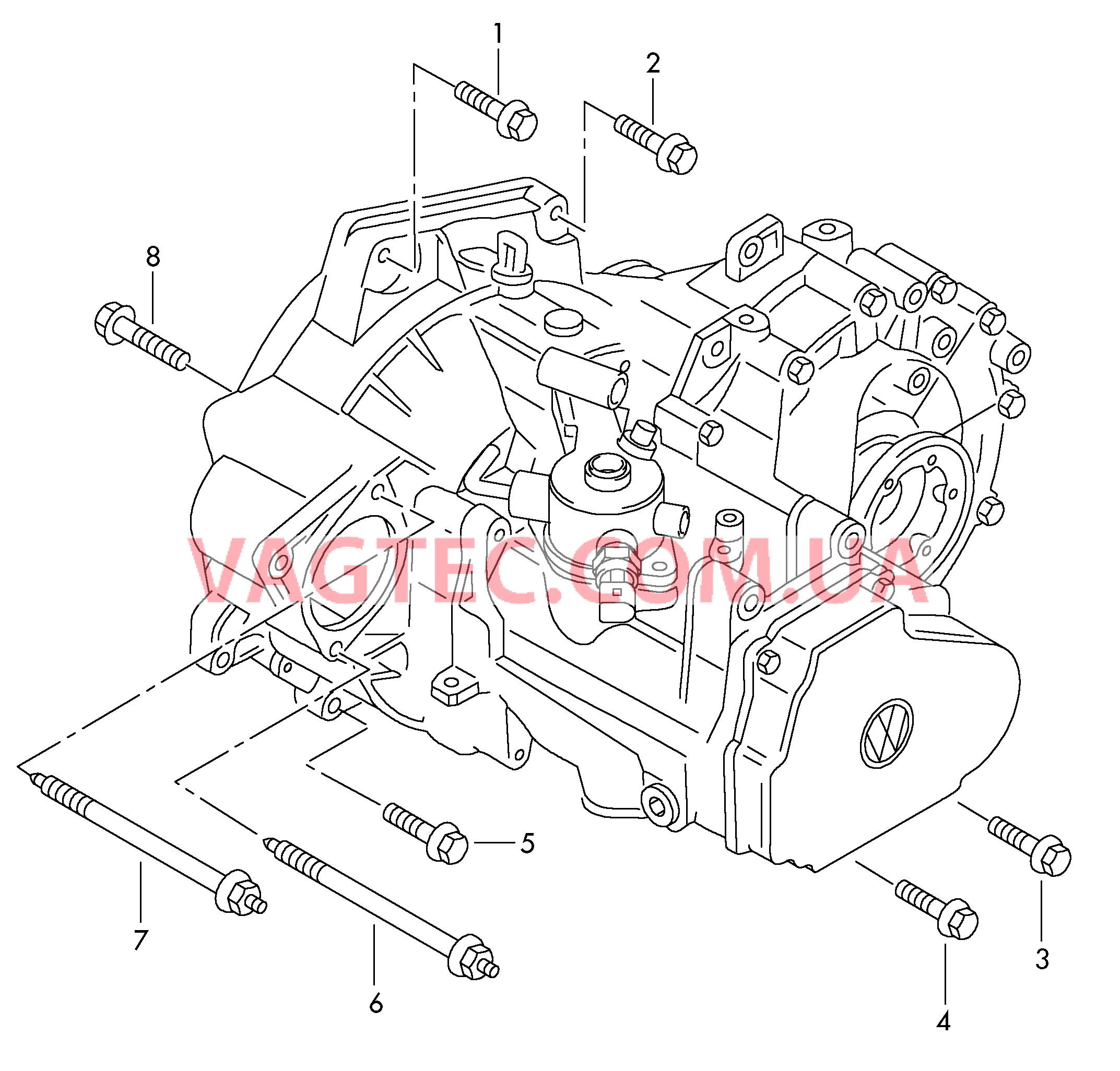Детали крепления для двигателя и КП  для 6-ступен. механической КП  для VOLKSWAGEN Touran 2018