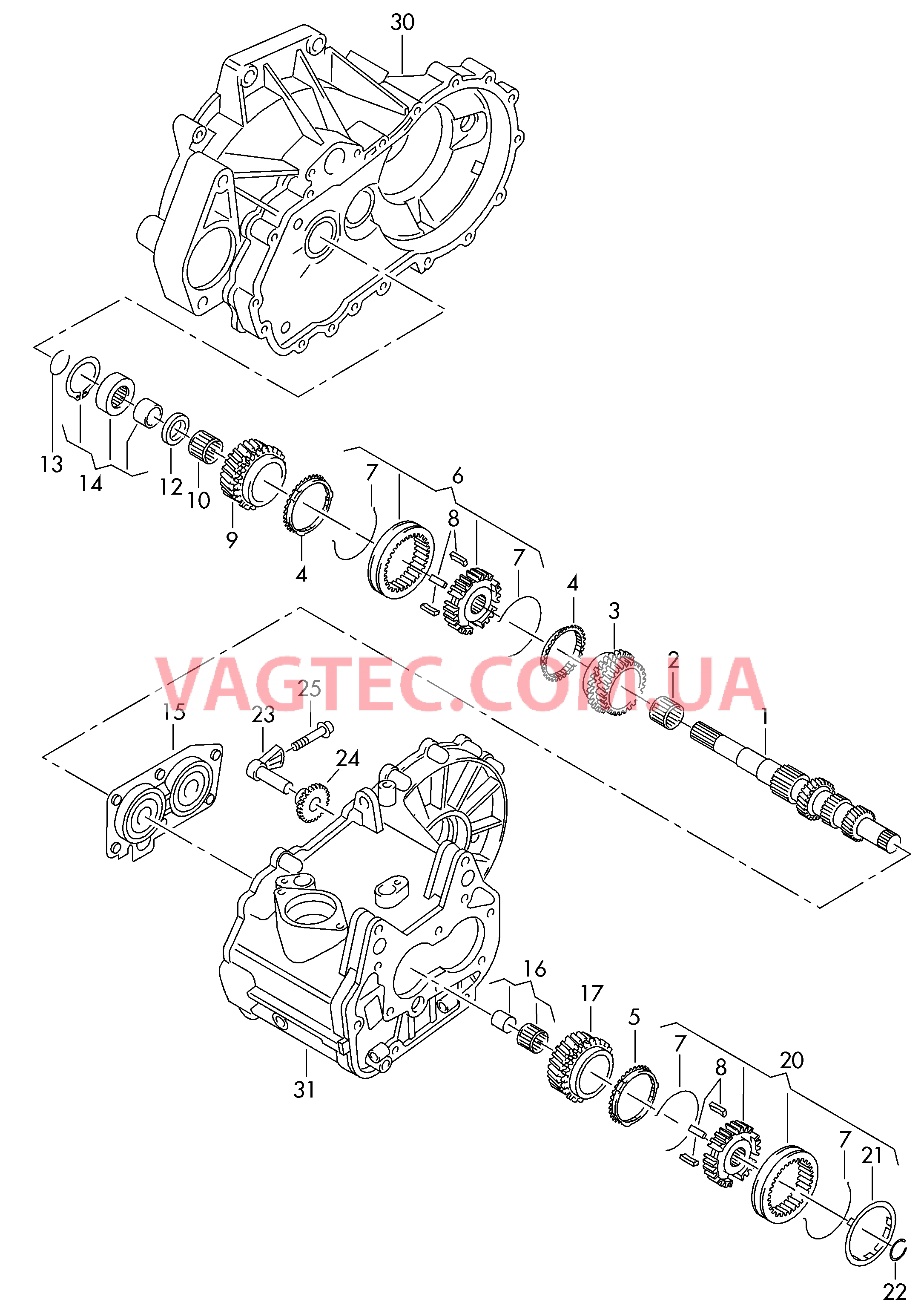 КолEса и валы Первичный вал для 5-ступ. механической КП  для SKODA Octavia 2017