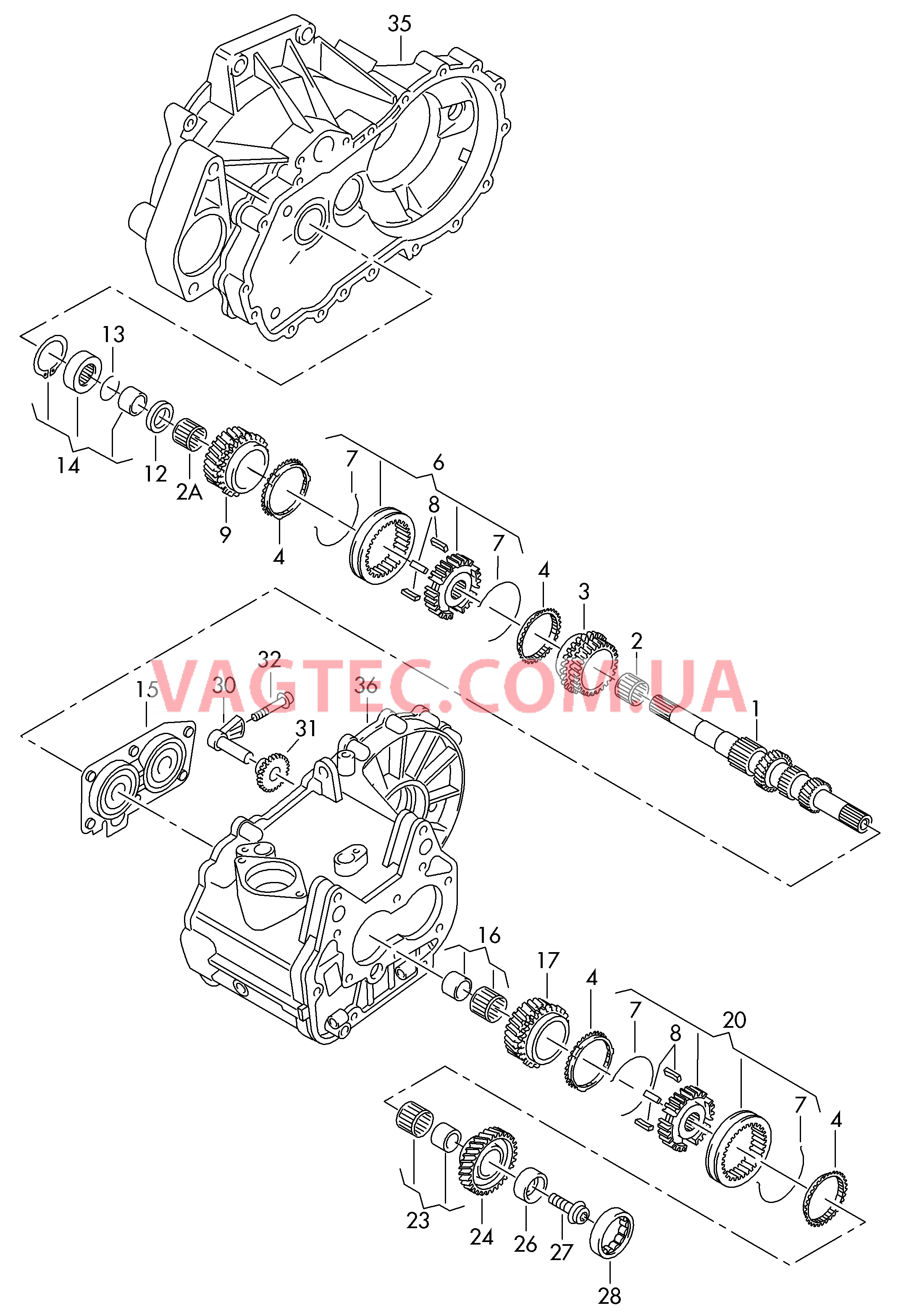 КолEса и валы Первичный вал для 6-ступен. механической КП  для VOLKSWAGEN Jetta 2017-2