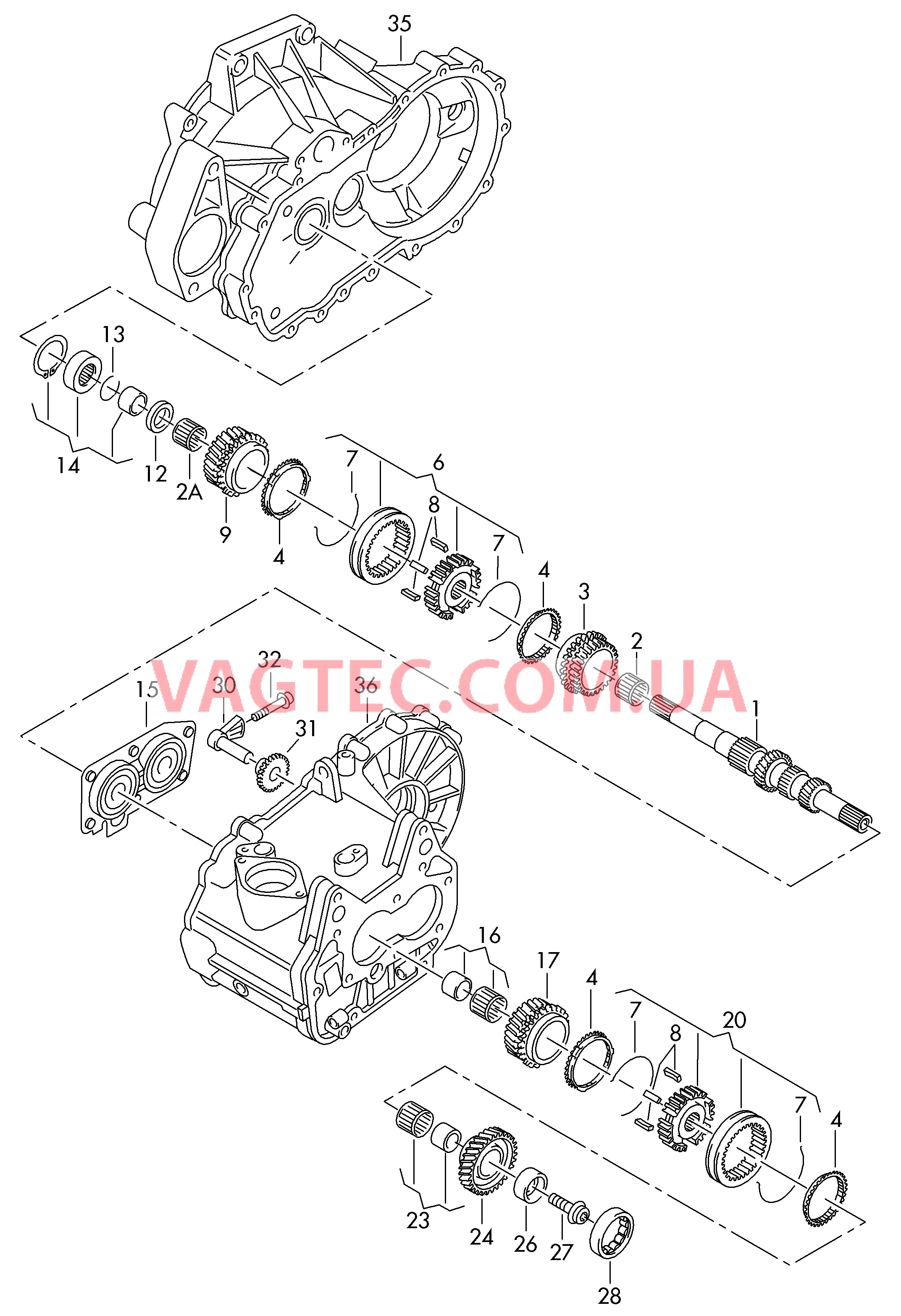 КолEса и валы Первичный вал для 6-ступен. механической КП  для VOLKSWAGEN Golf.Plus 2013