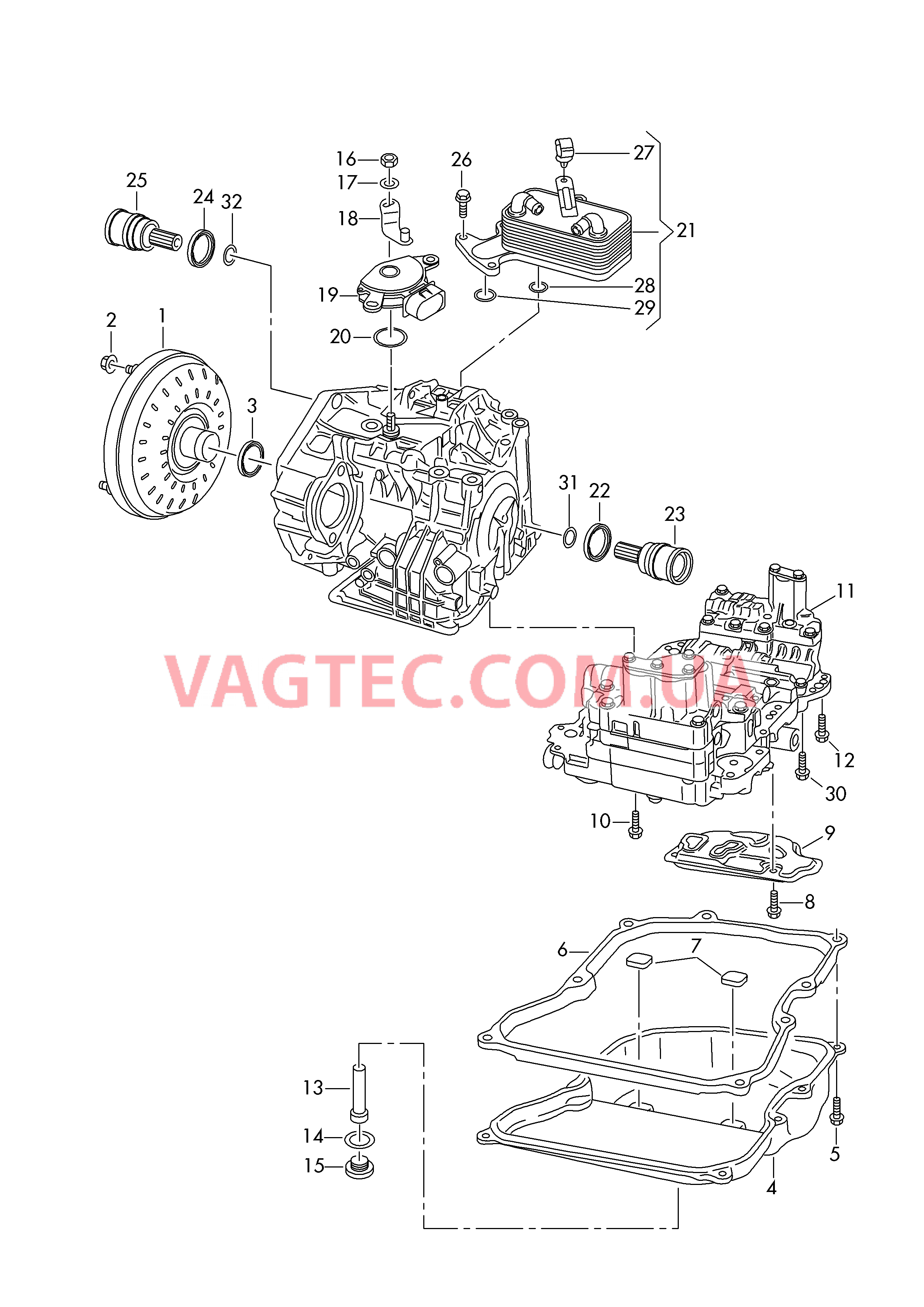 Преобразователь Масляный поддон Блок клапанов АКП для 6-ступенчатой АКП  для VOLKSWAGEN Jetta 2017-1
