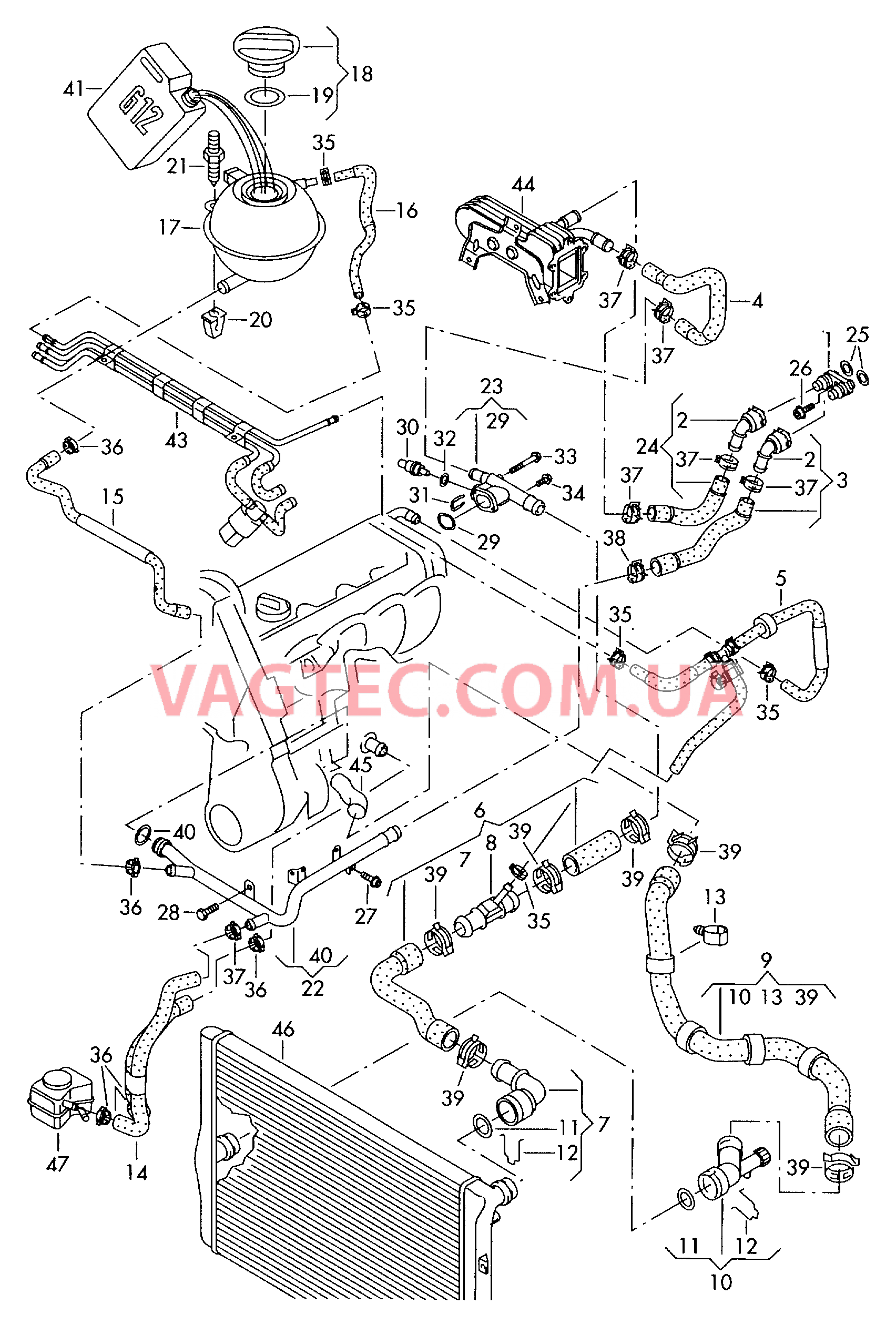 Шланги ОЖ и трубки  Бачок, компенсационный  для SEAT Ibiza 2006