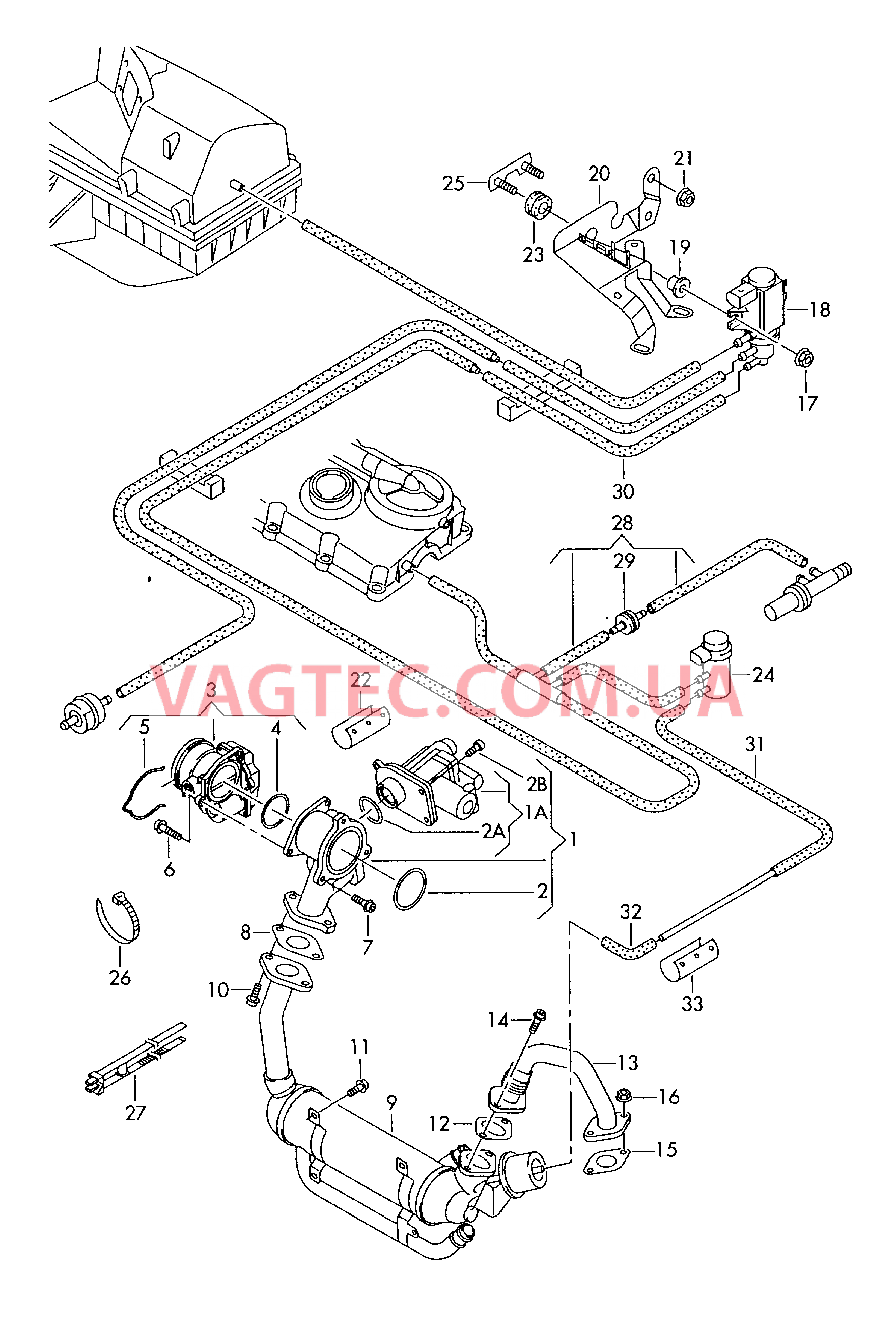 Рециркуляция ОГ  для SEAT CO 2006