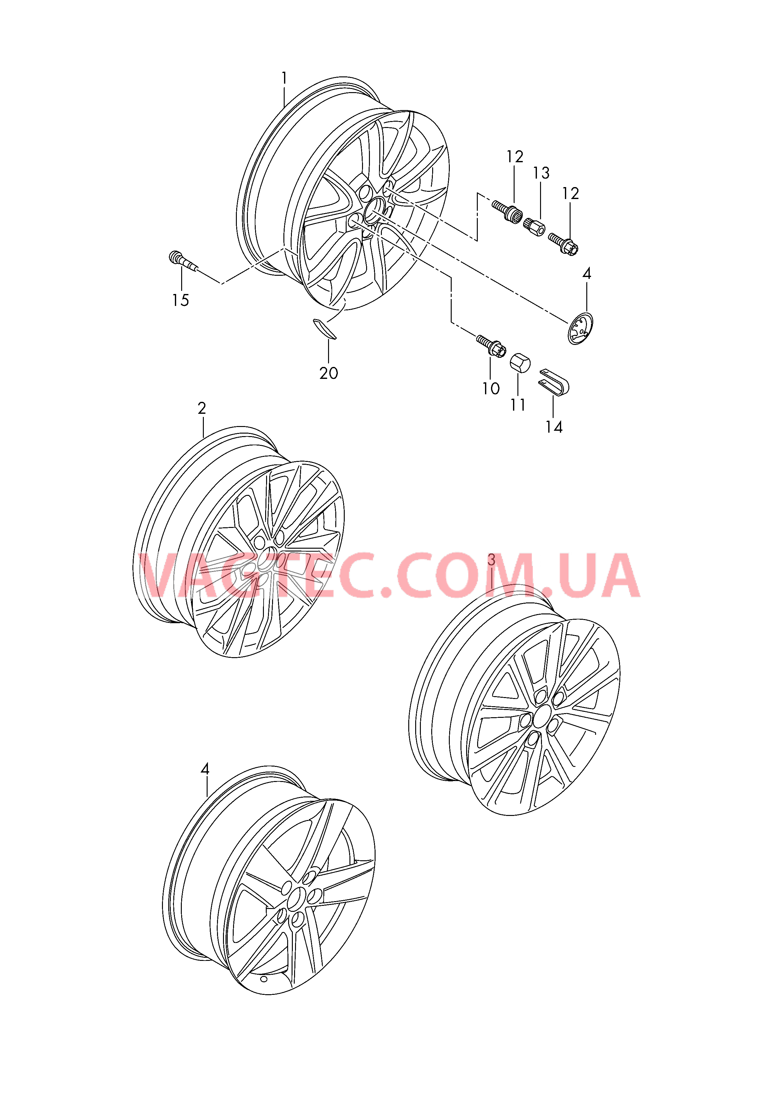 Алюминиевый диск  для SKODA Fabia 2017