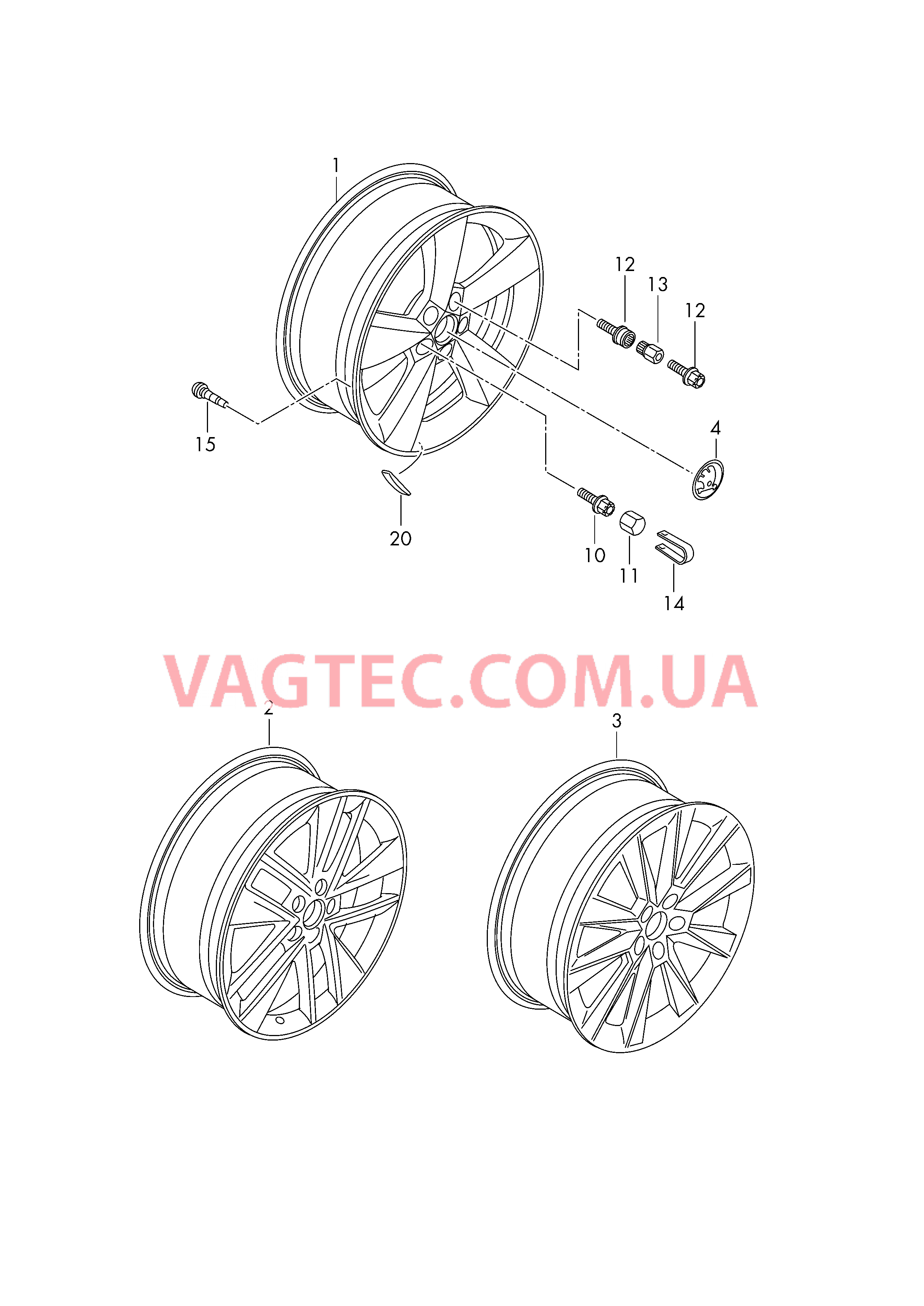 Алюминиевый диск  для SKODA Fabia 2016