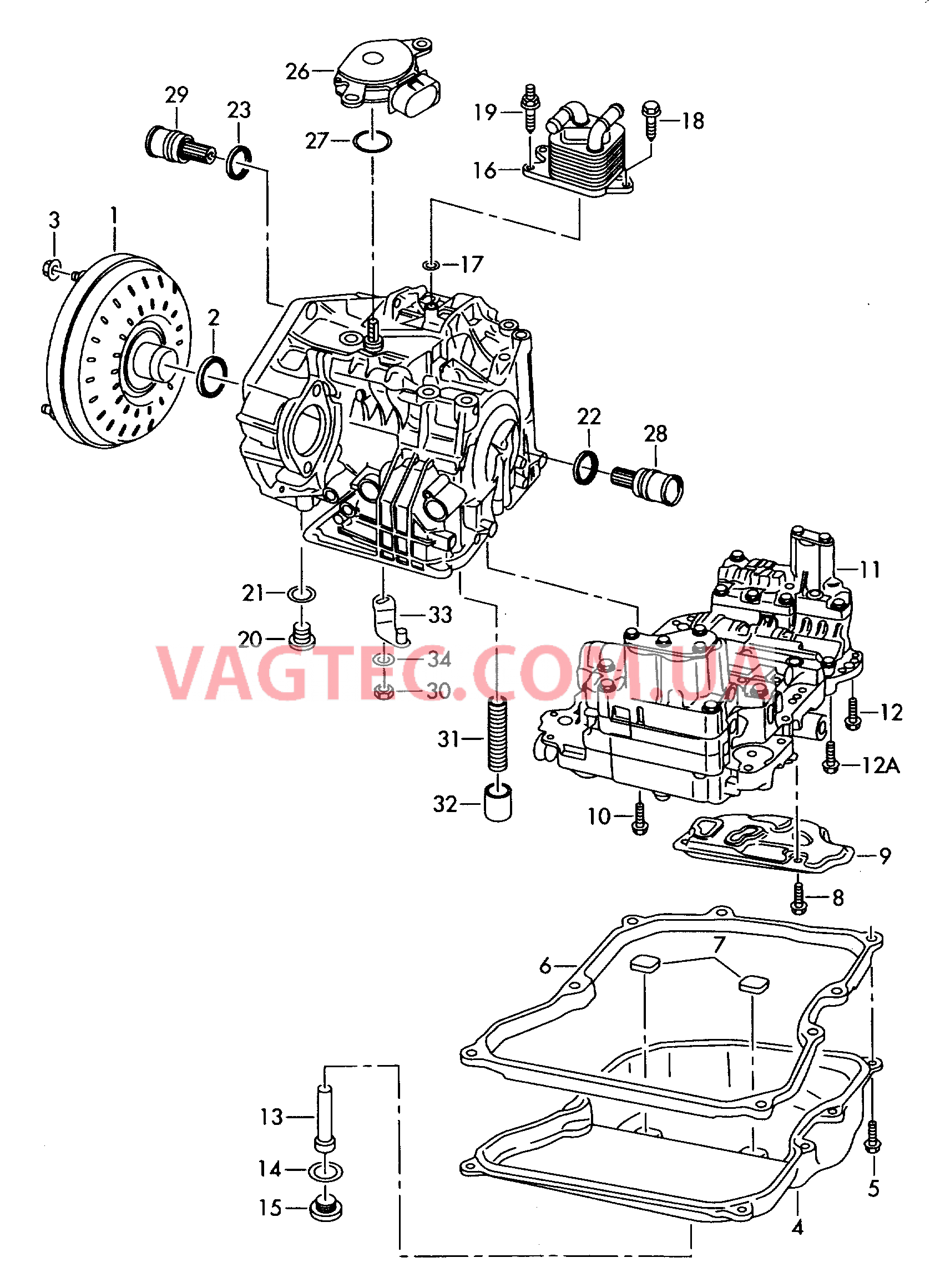 Преобразователь Масляный поддон Блок клапанов АКП для 6-ступенчатой АКП  для VOLKSWAGEN Polo 2013