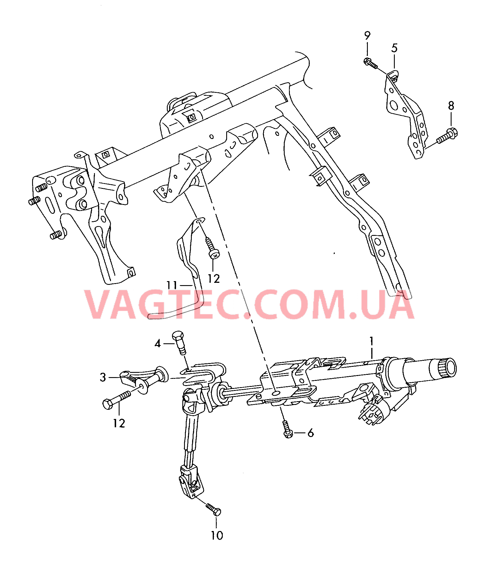 Рулевая колонка  для SKODA FABI 2012