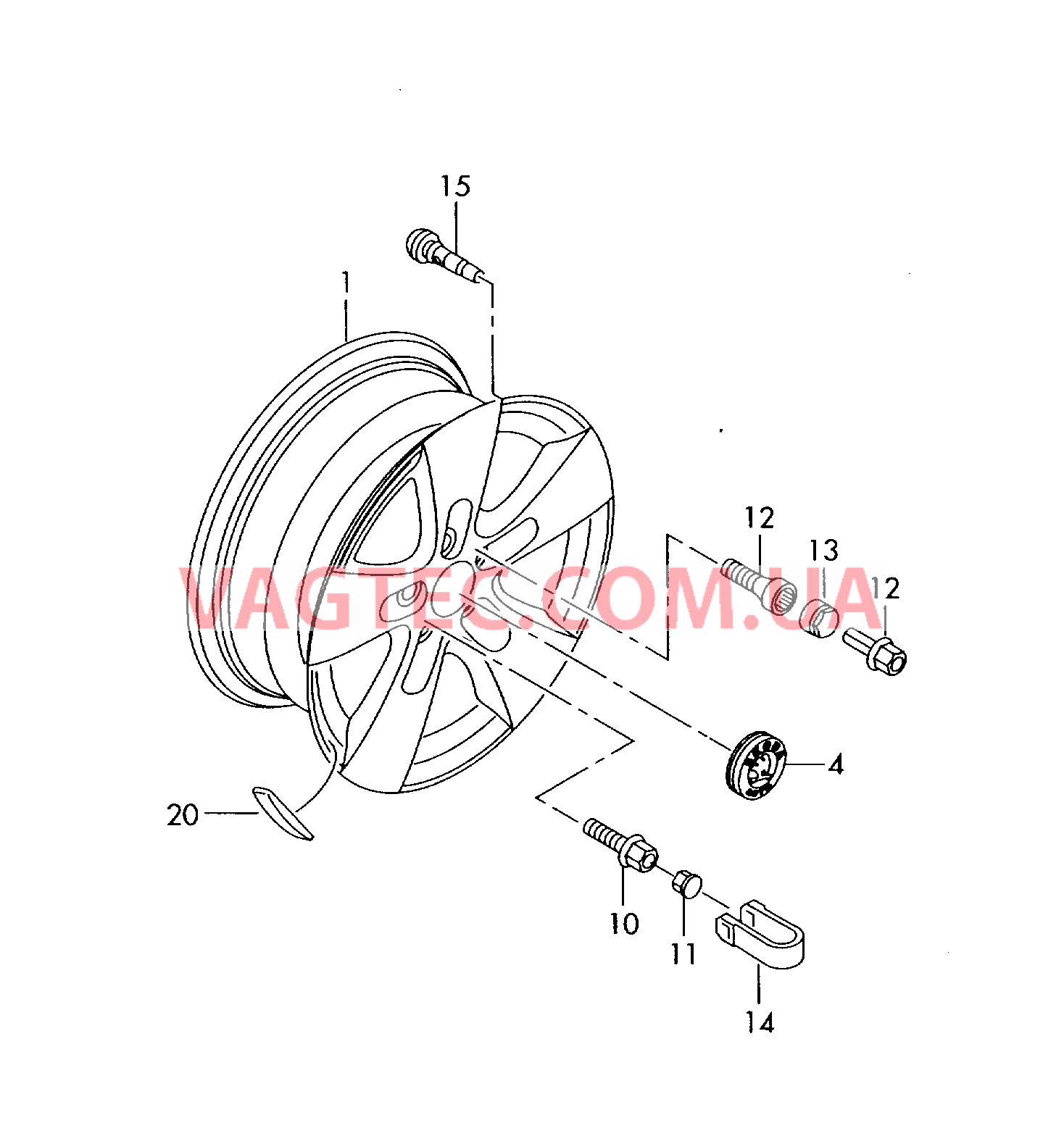 Алюминиевый диск  для SKODA Roomster 2011