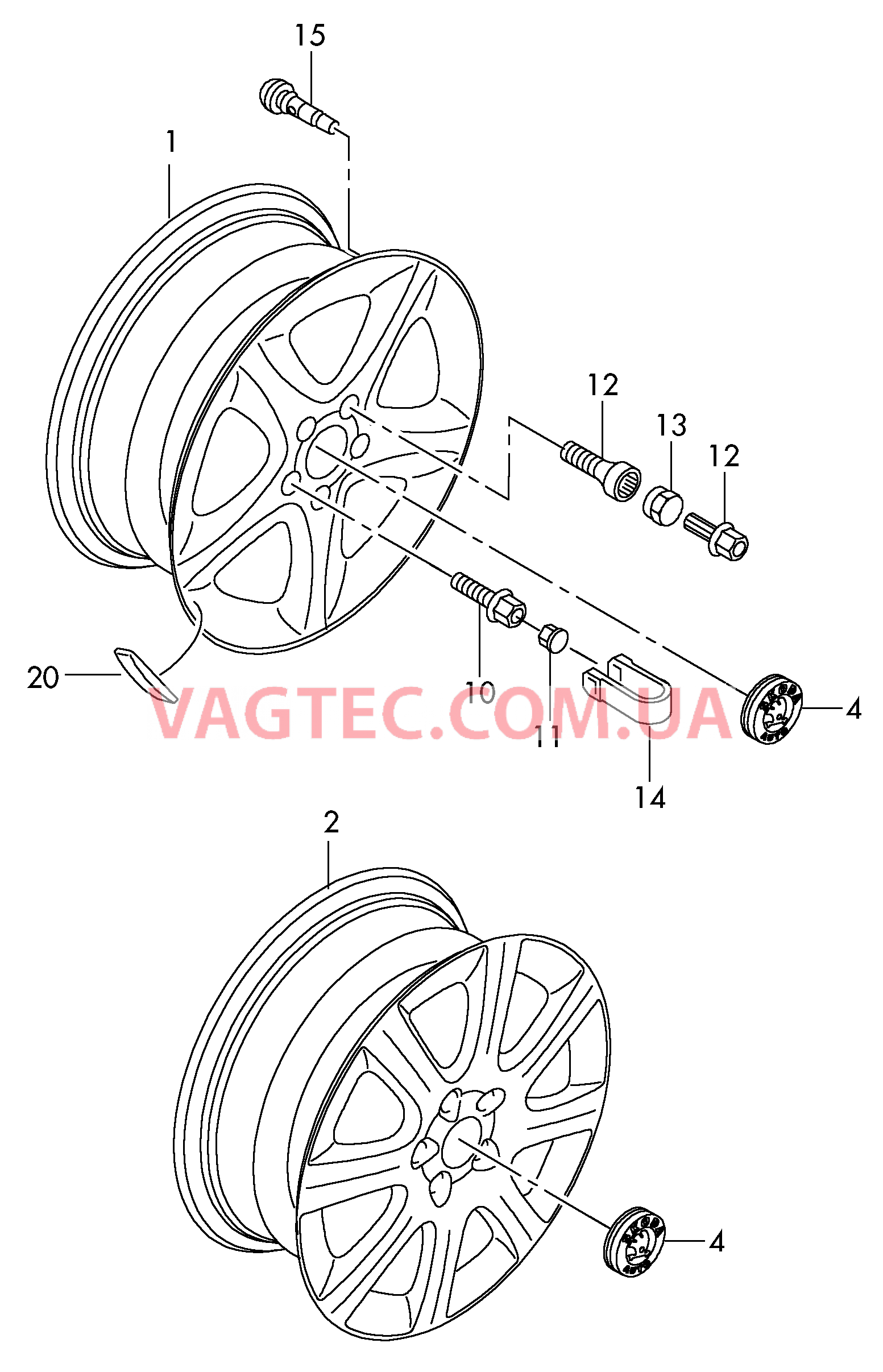 Алюминиевый диск  для SKODA FABI 2013